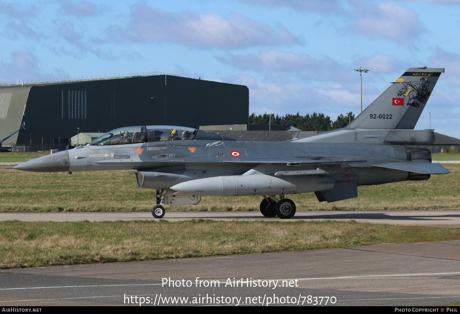 Aircraft Photo of 92-0022 | Lockheed Martin F-16D Fighting Falcon | Turkey - Air Force | AirHistory.net #783770