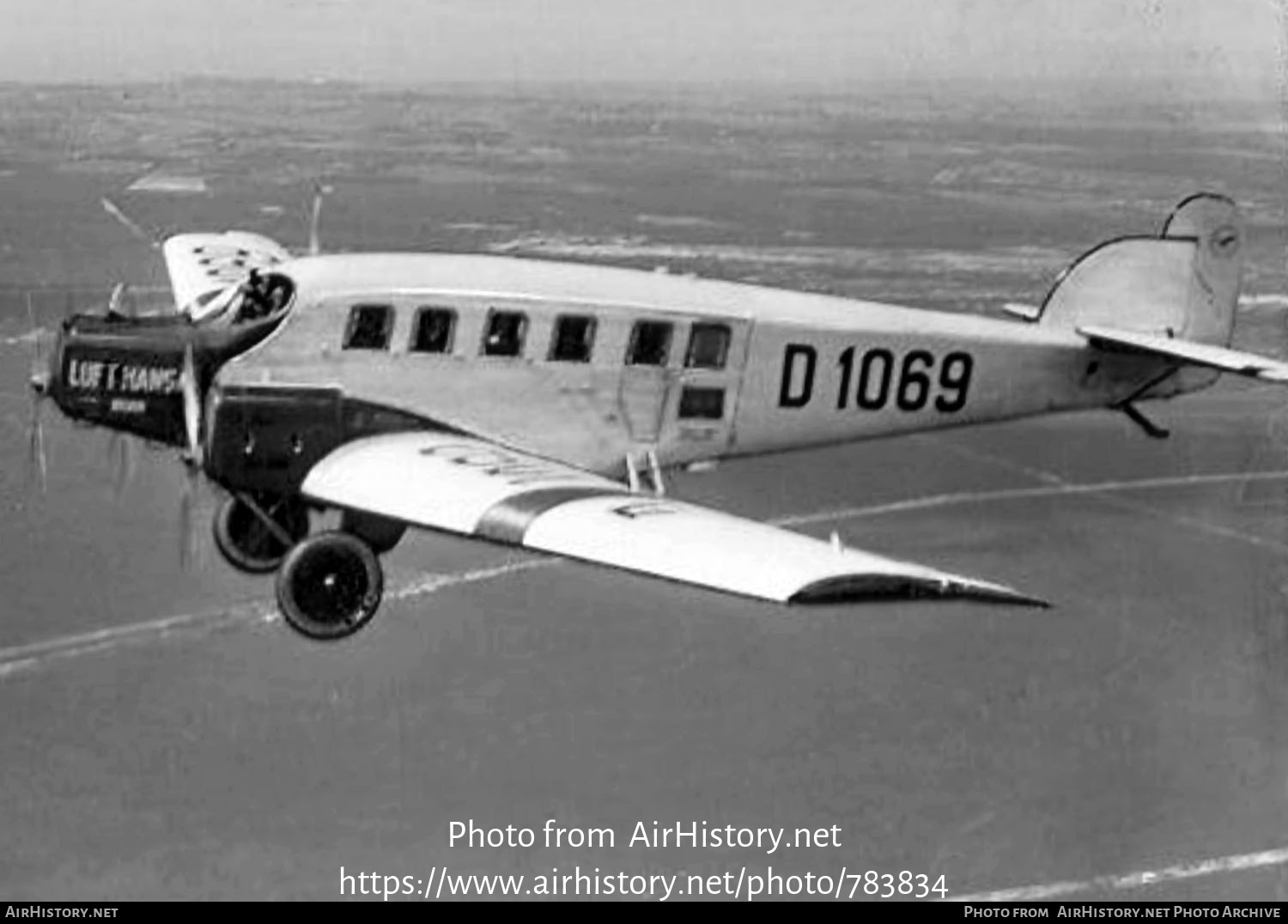 Aircraft Photo of D-1069 | Junkers G24a | Deutsche Luft Hansa | AirHistory.net #783834