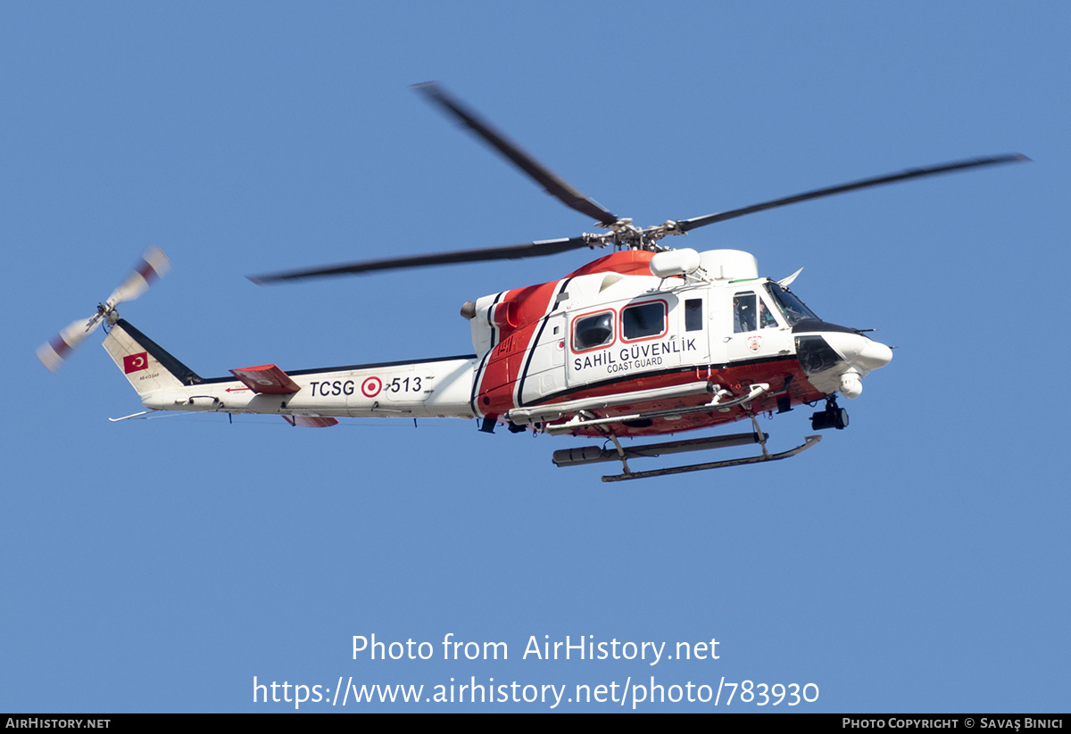 Aircraft Photo of TCSG-513 | Agusta AB-412EP | Turkey - Coast Guard | AirHistory.net #783930