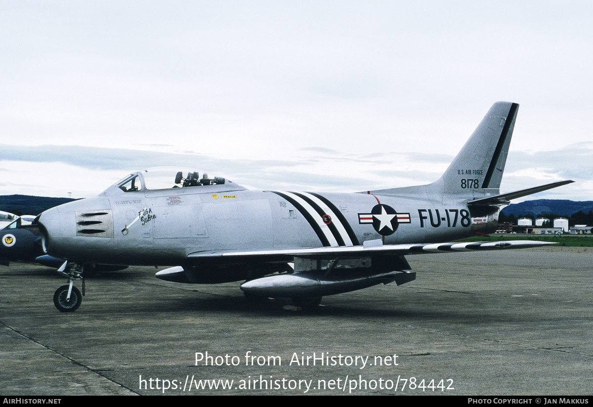 Aircraft Photo of G-SABR / 8178 | North American F-86A Sabre | USA - Air Force | AirHistory.net #784442