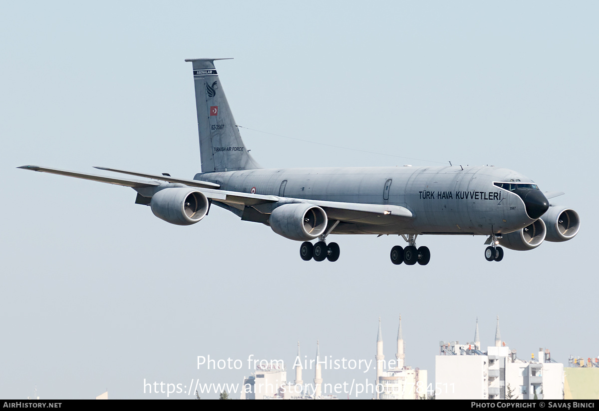 Aircraft Photo of 62-3567 / 3567 | Boeing KC-135A Stratotanker | Turkey - Air Force | AirHistory.net #784511