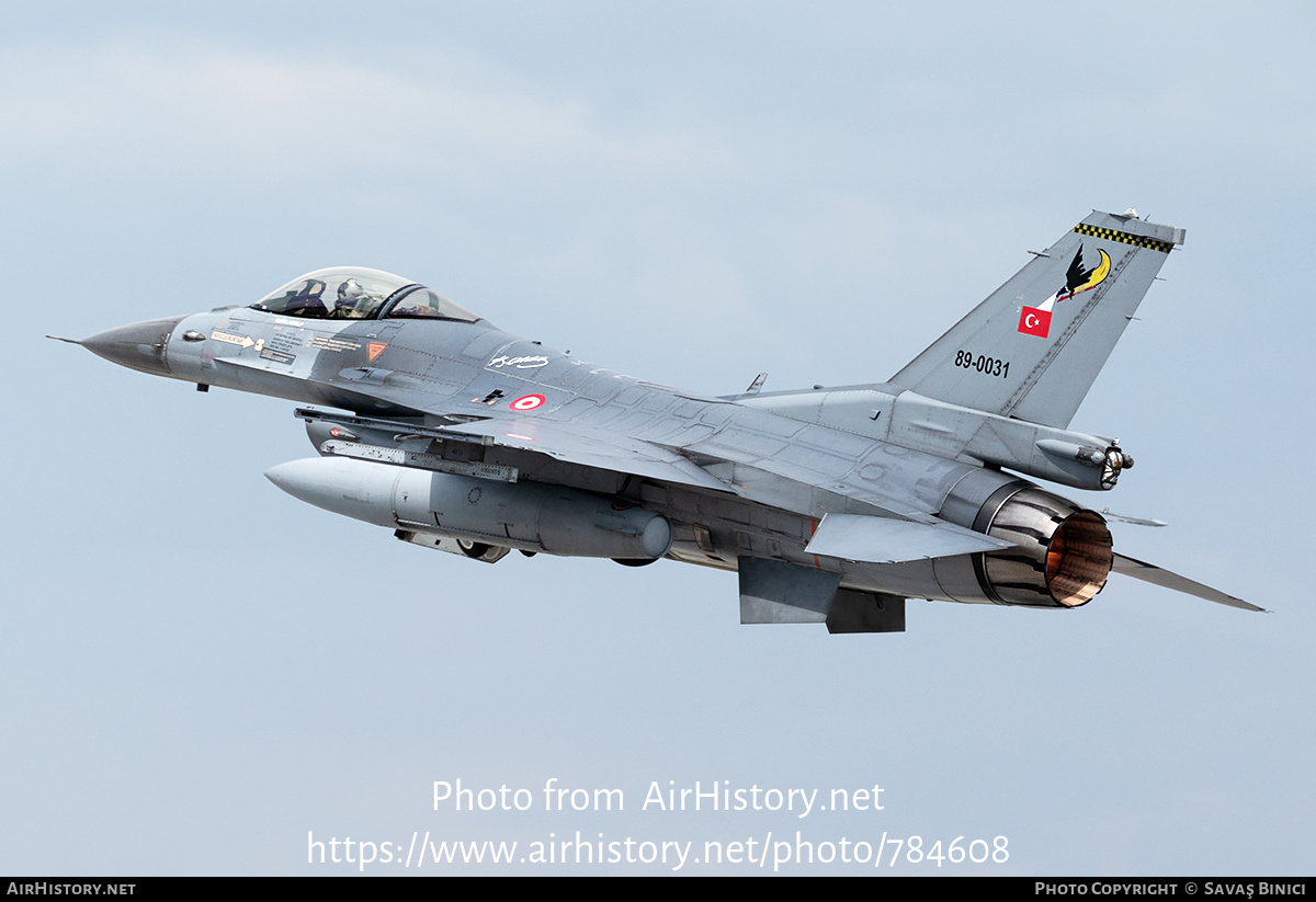 Aircraft Photo of 89-0031 | General Dynamics F-16CG Fighting Falcon | Turkey - Air Force | AirHistory.net #784608