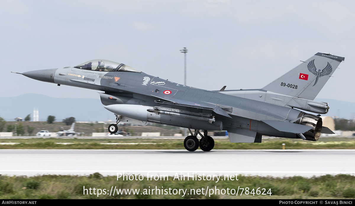 Aircraft Photo of 89-0028 | General Dynamics F-16CG Fighting Falcon | Turkey - Air Force | AirHistory.net #784624