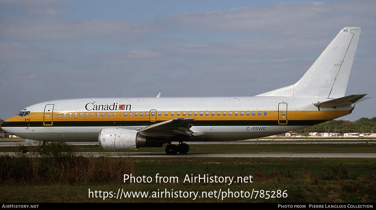 Aircraft Photo of C-FPWE | Boeing 737-3Y0 | Canadian Airlines | AirHistory.net #785286