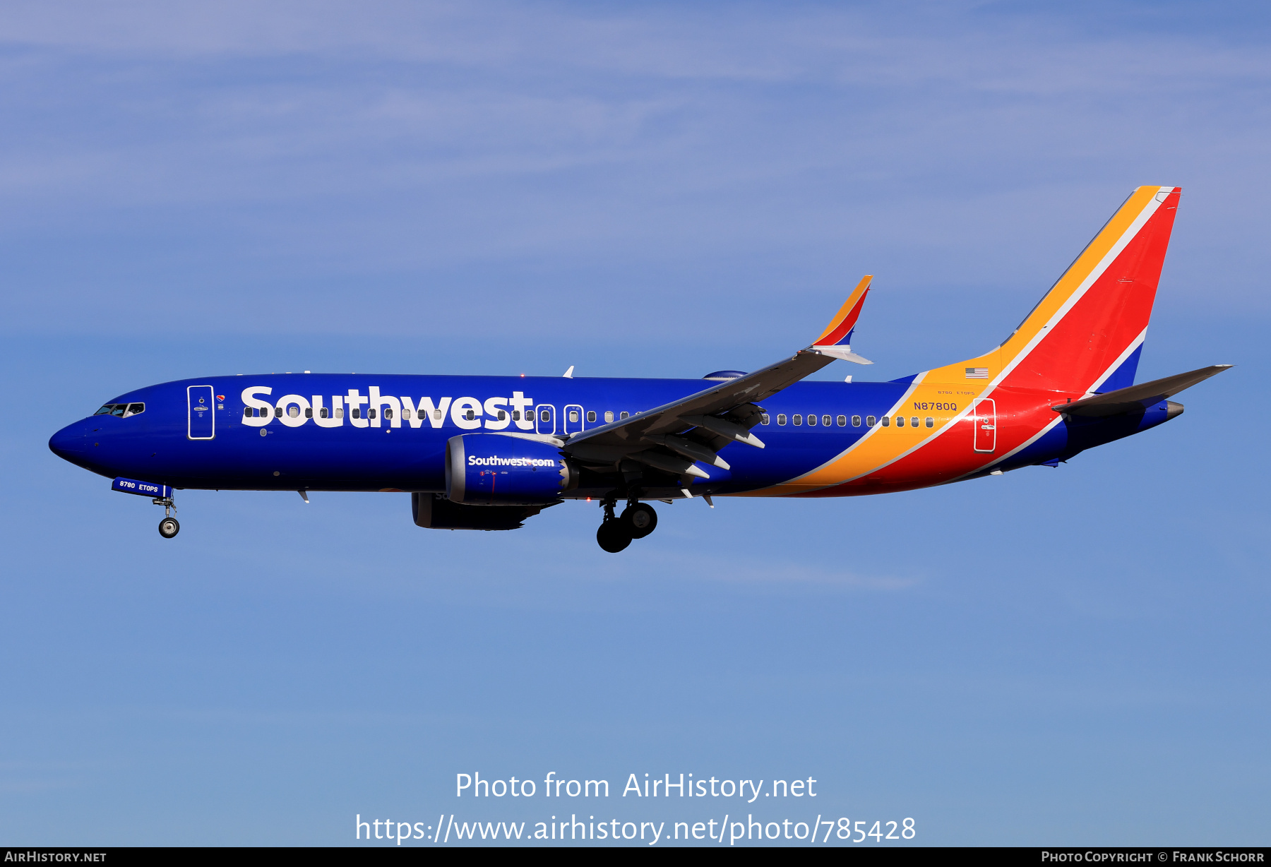 Aircraft Photo of N8780Q | Boeing 737-8 Max 8 | Southwest Airlines | AirHistory.net #785428