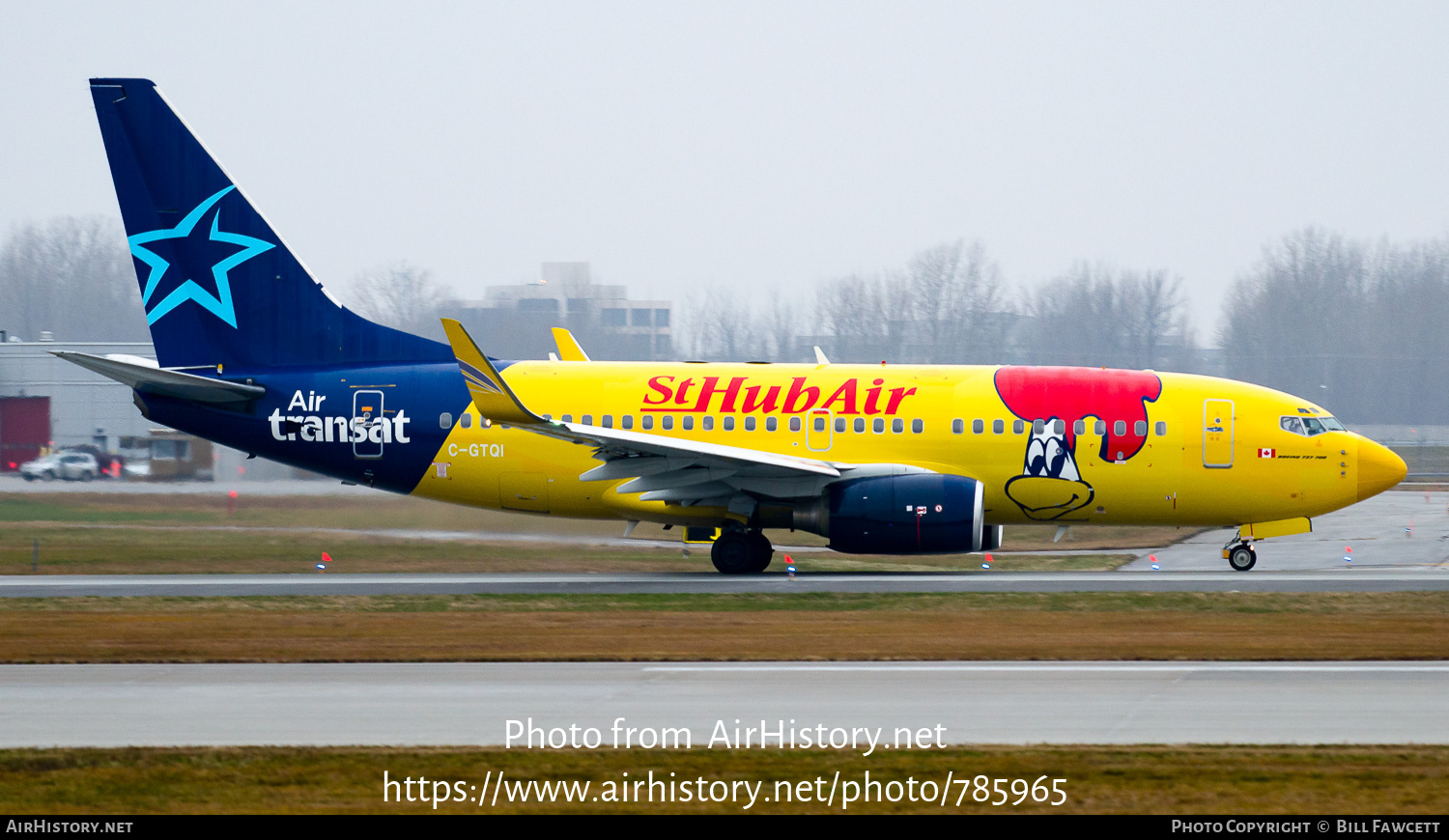 Aircraft Photo of C-GTQI | Boeing 737-73S | Air Transat | AirHistory.net #785965