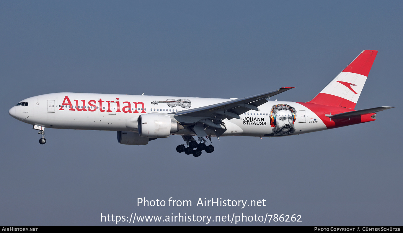 Aircraft Photo of OE-LPF | Boeing 777-2Q8/ER | Austrian Airlines | AirHistory.net #786262