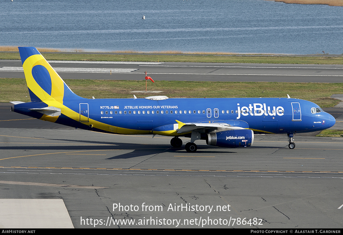 Aircraft Photo of N775JB | Airbus A320-232 | JetBlue Airways | AirHistory.net #786482