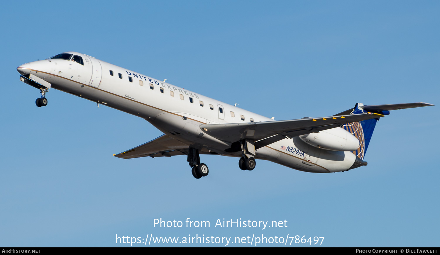 Aircraft Photo of N829HK | Embraer ERJ-145LR (EMB-145LR) | United Express | AirHistory.net #786497