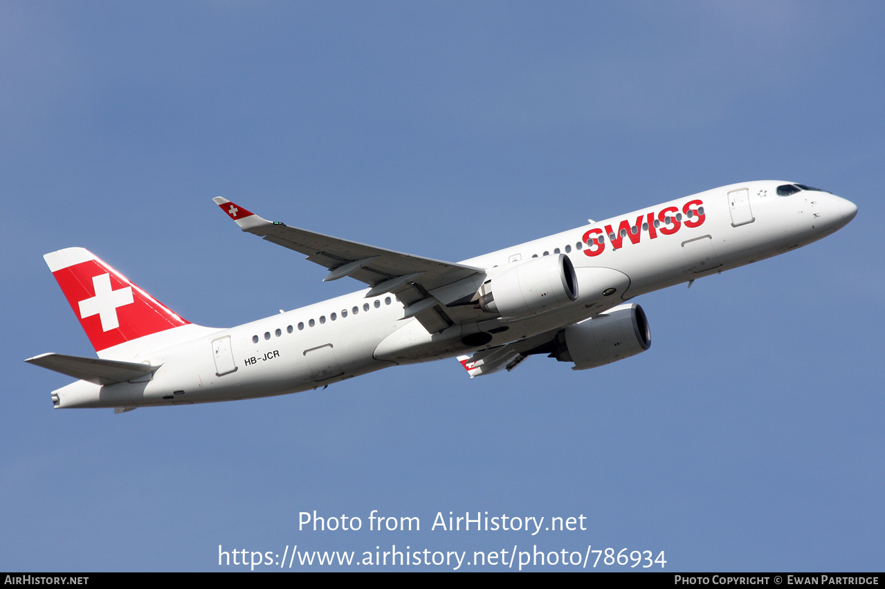 Aircraft Photo of HB-JCR | Airbus A220-371 (BD-500-1A11) | Swiss International Air Lines | AirHistory.net #786934