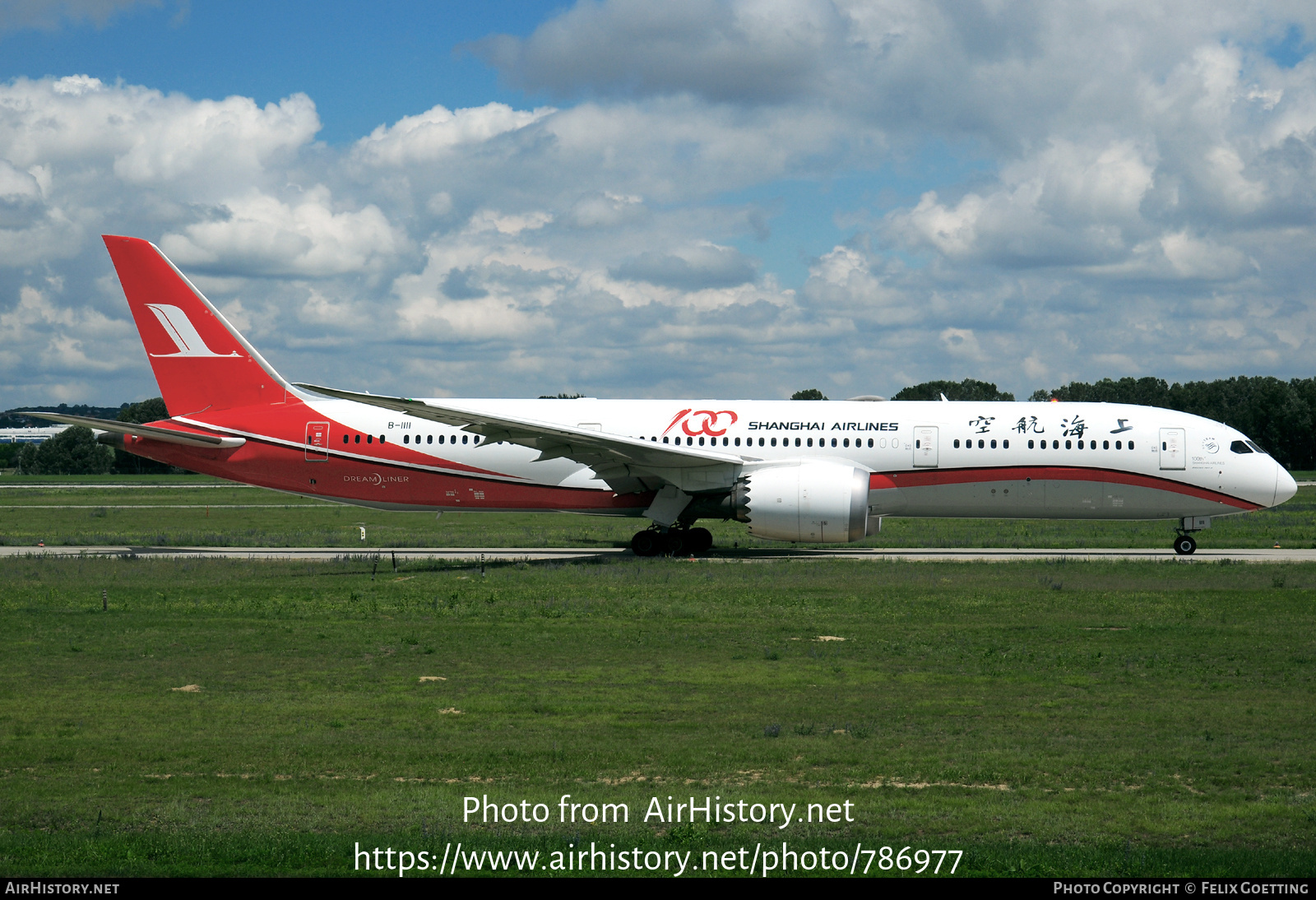 Aircraft Photo of B-1111 | Boeing 787-9 Dreamliner | Shanghai Airlines | AirHistory.net #786977