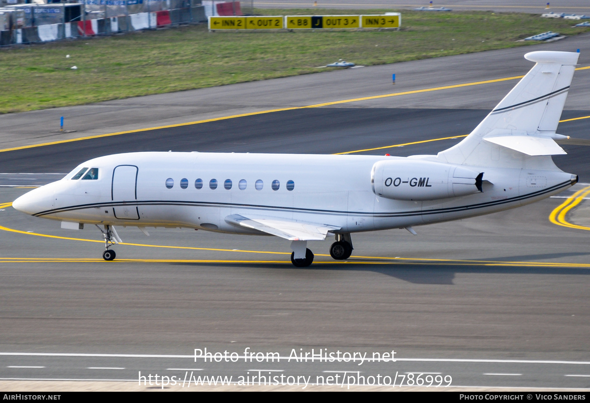 Aircraft Photo of OO-GML | Dassault Falcon 2000 | AirHistory.net #786999