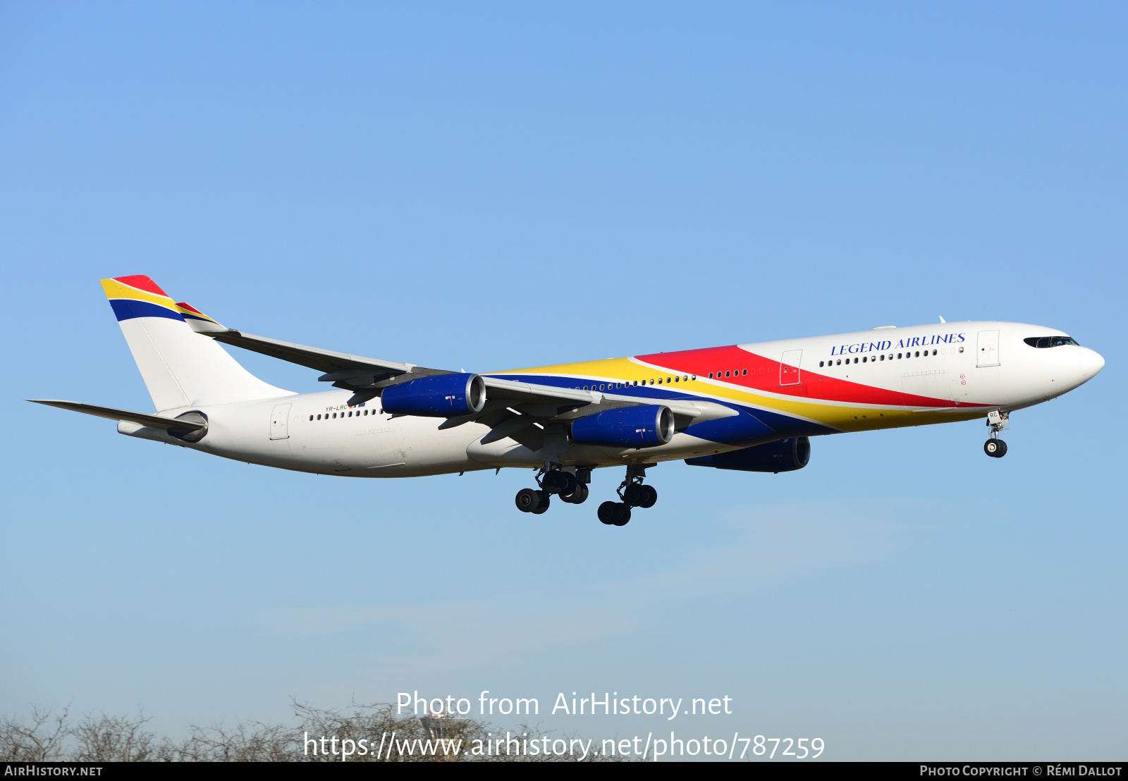 Aircraft Photo of YR-LRC | Airbus A340-313 | Legend Airlines | AirHistory.net #787259