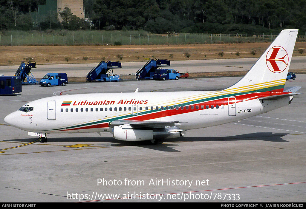 Aircraft Photo of LY-BSD | Boeing 737-2T4/Adv | Lithuanian Airlines | AirHistory.net #787333