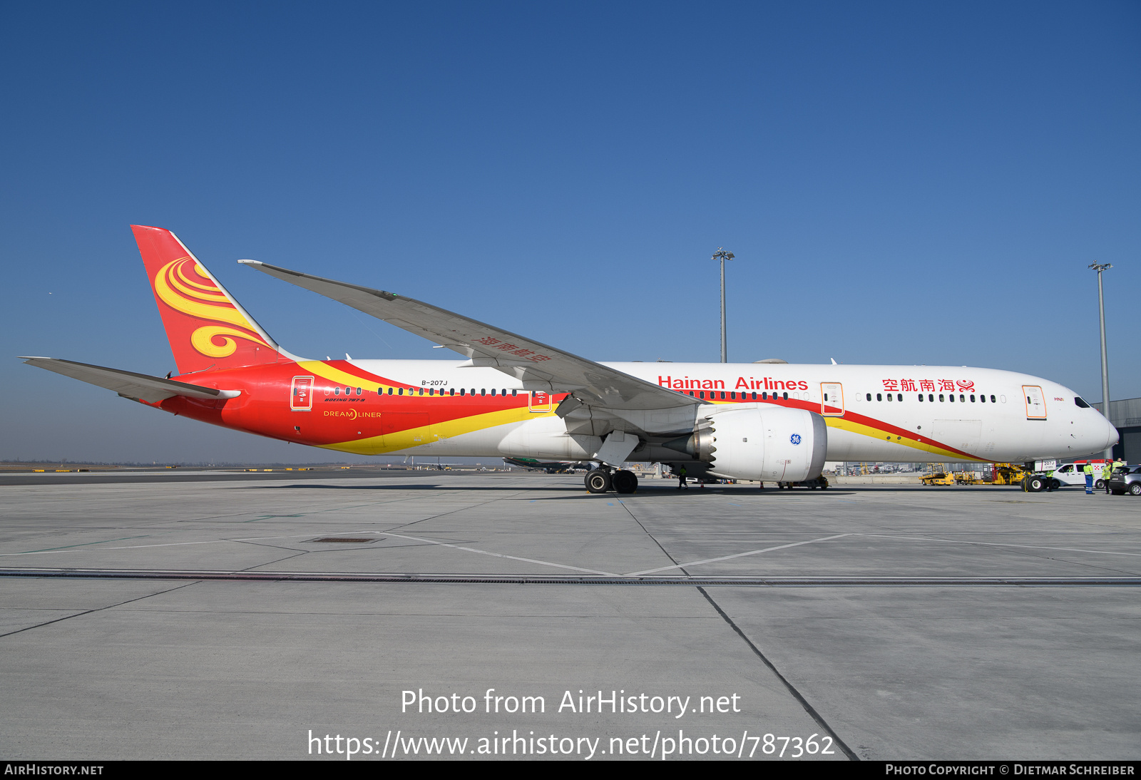 Aircraft Photo of B-207J | Boeing 787-9 Dreamliner | Hainan Airlines | AirHistory.net #787362