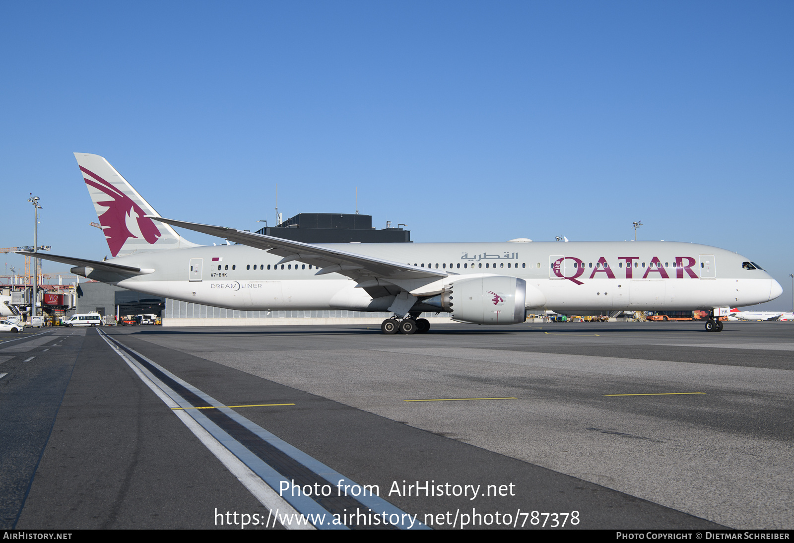 Aircraft Photo of A7-BHK | Boeing 787-9 Dreamliner | Qatar Airways | AirHistory.net #787378