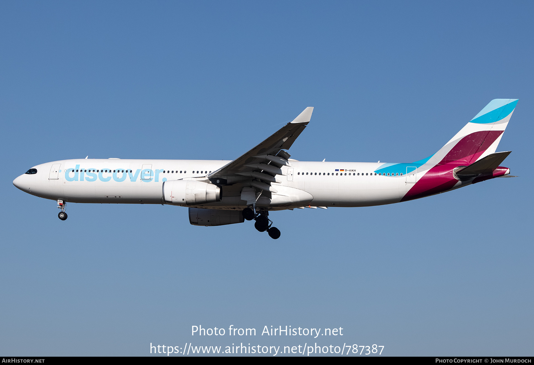 Aircraft Photo of D-AIKH | Airbus A330-343 | Eurowings Discover | AirHistory.net #787387