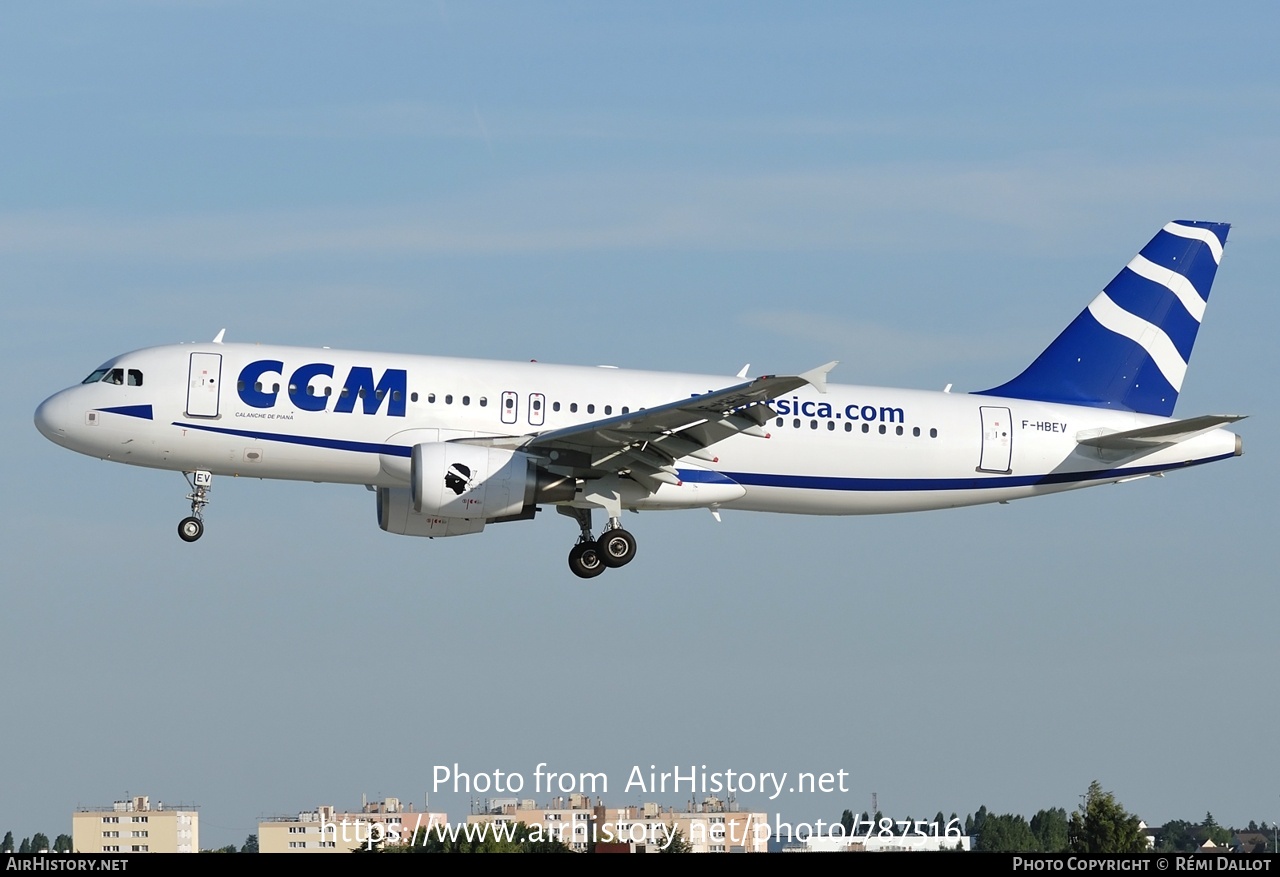 Aircraft Photo of F-HBEV | Airbus A320-216 | CCM Airlines - Compagnie Corse Méditerranée | AirHistory.net #787516