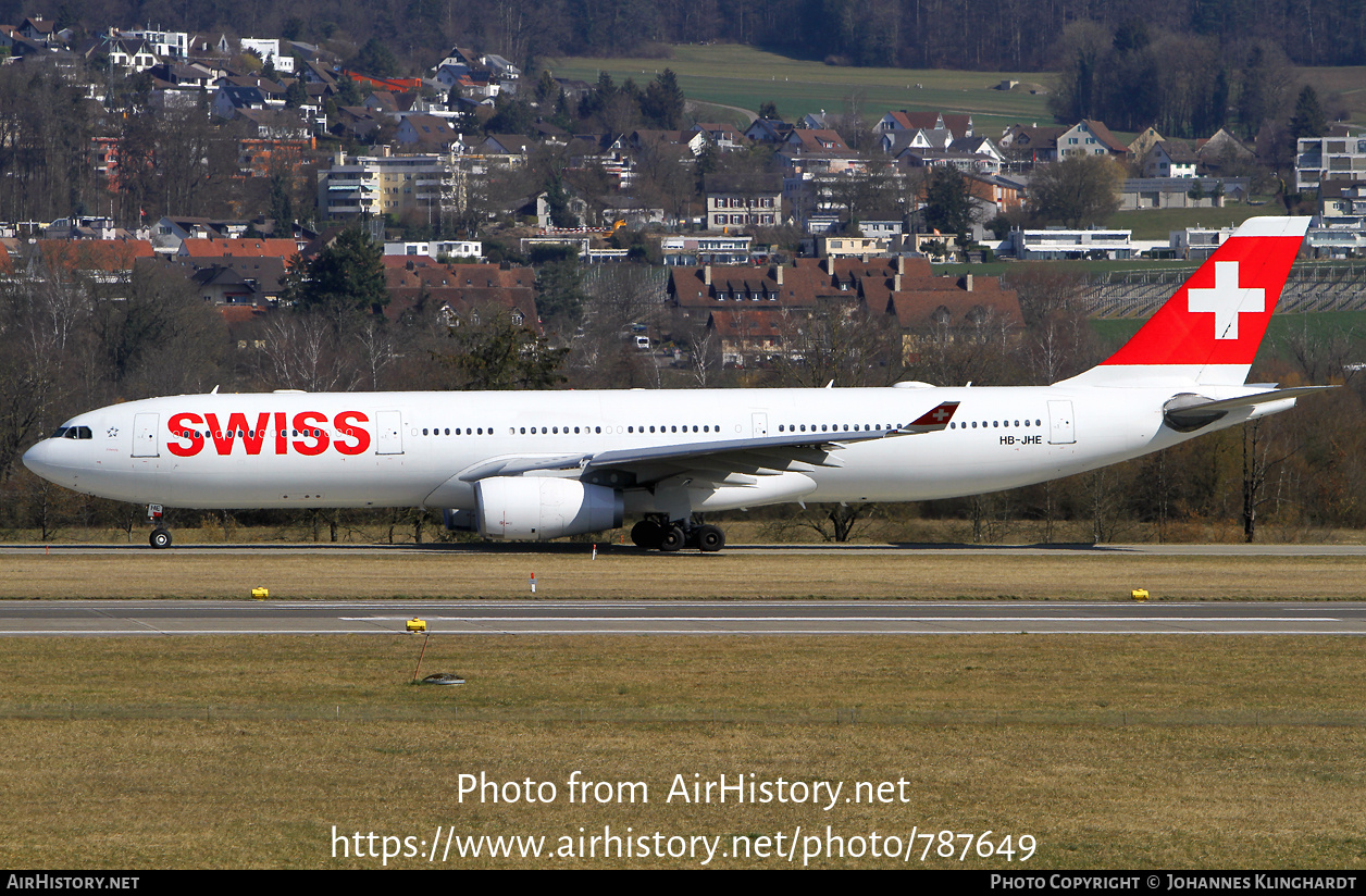 Aircraft Photo of HB-JHE | Airbus A330-343 | Swiss International Air Lines | AirHistory.net #787649