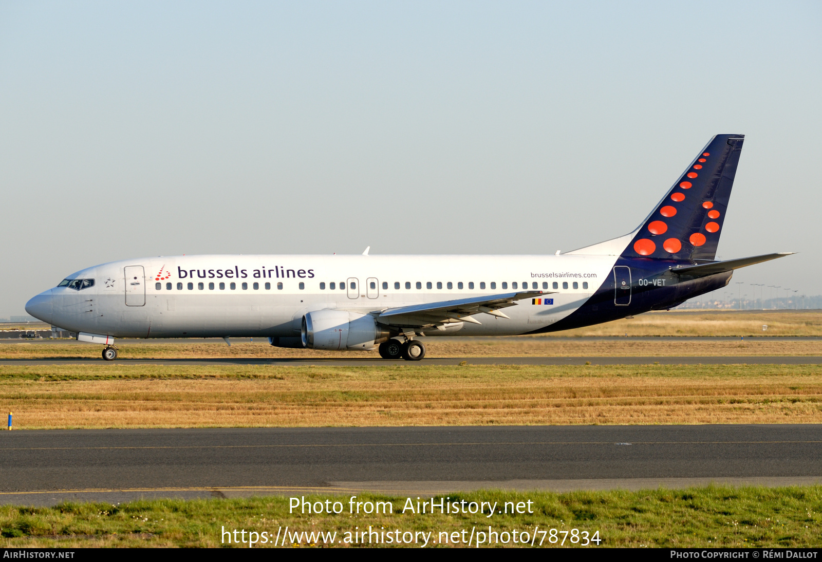 Aircraft Photo of OO-VET | Boeing 737-4Q8 | Brussels Airlines | AirHistory.net #787834