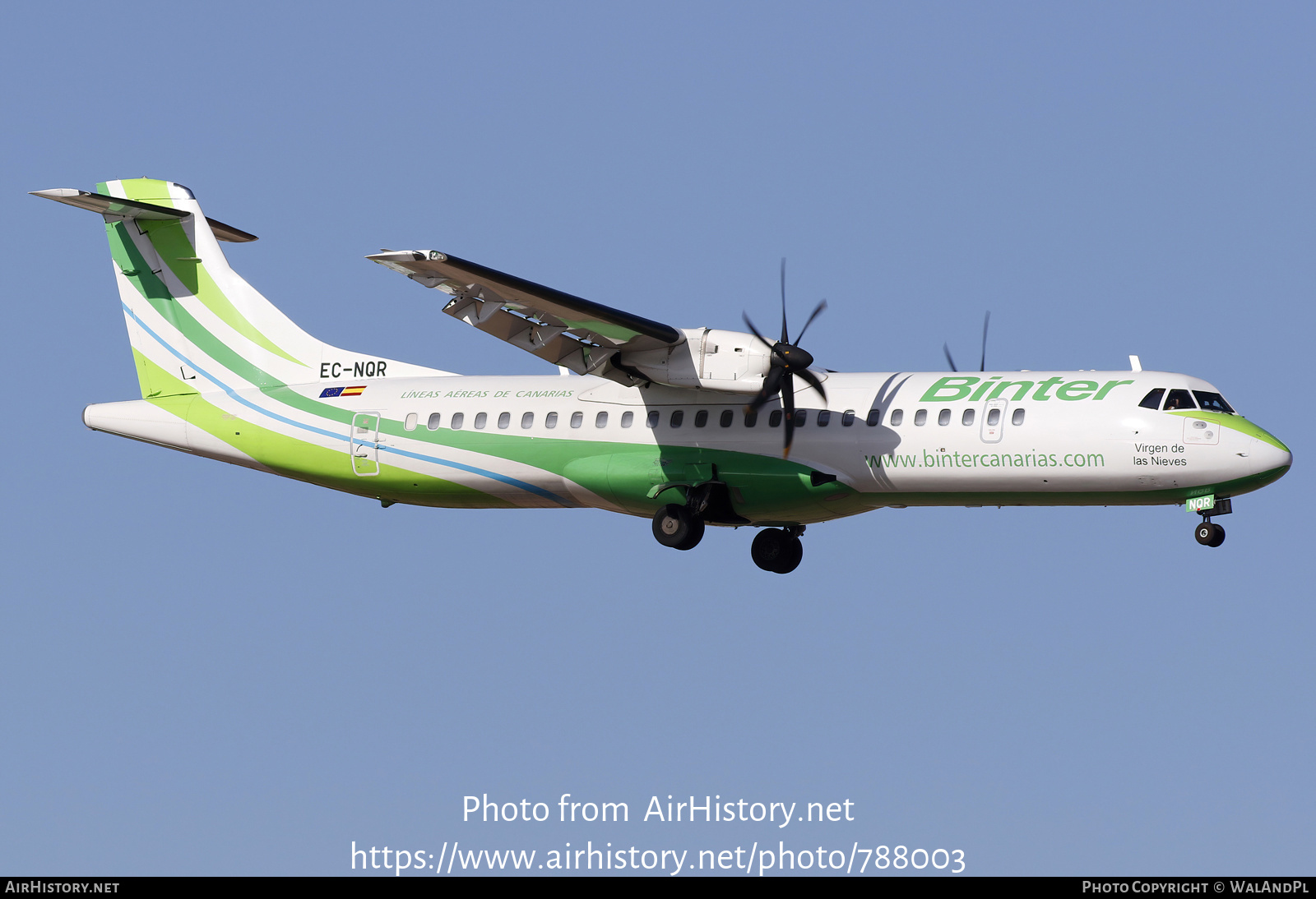 Aircraft Photo of EC-NQR | ATR ATR-72-600 (ATR-72-212A) | Binter Canarias | AirHistory.net #788003