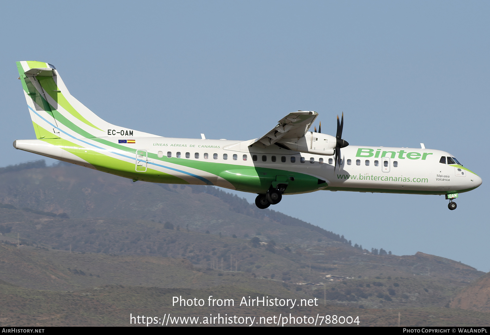 Aircraft Photo of EC-OAM | ATR ATR-72-600 (ATR-72-212A) | Binter Canarias | AirHistory.net #788004