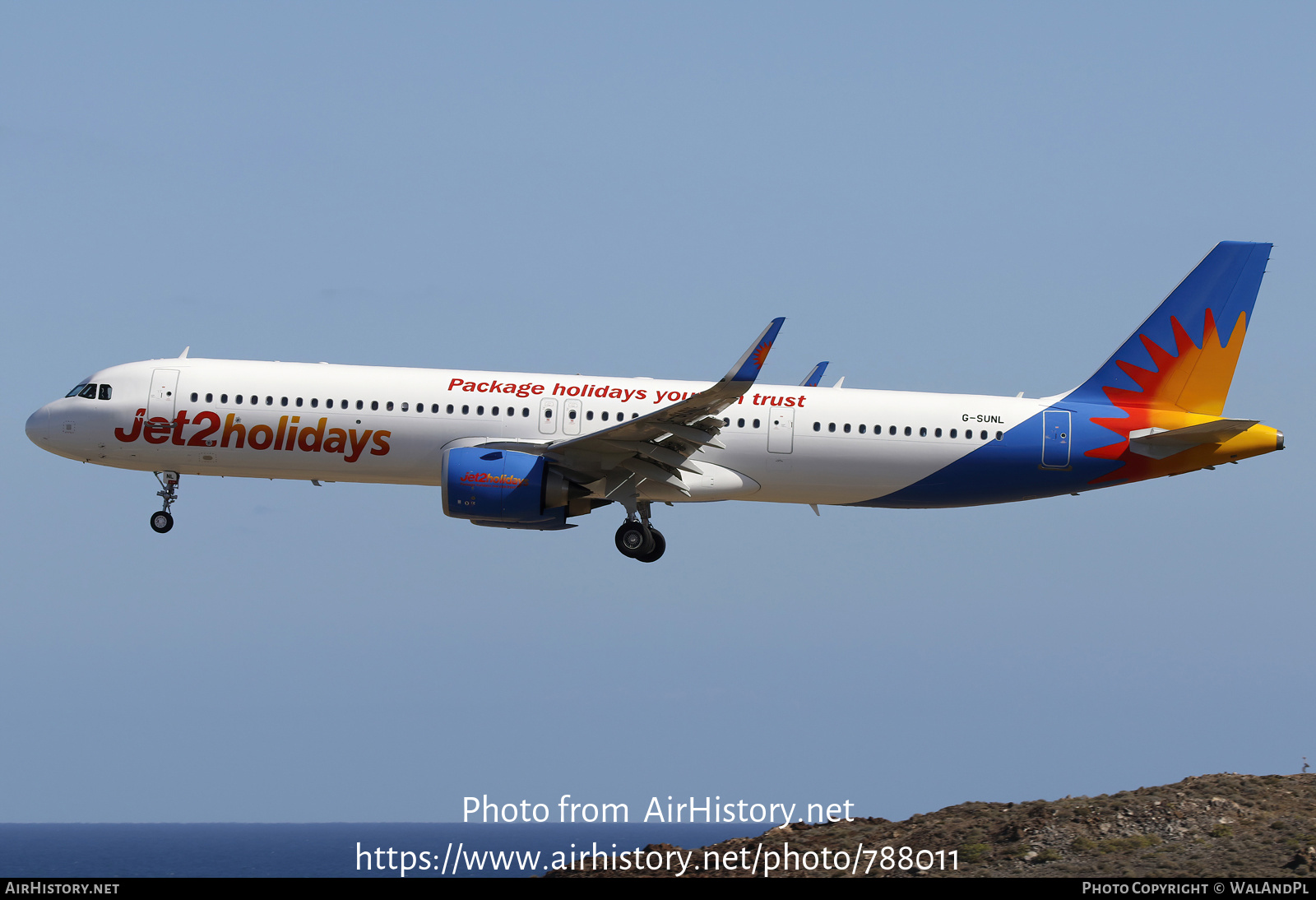 Aircraft Photo of G-SUNL | Airbus A321-251NX | Jet2 Holidays | AirHistory.net #788011