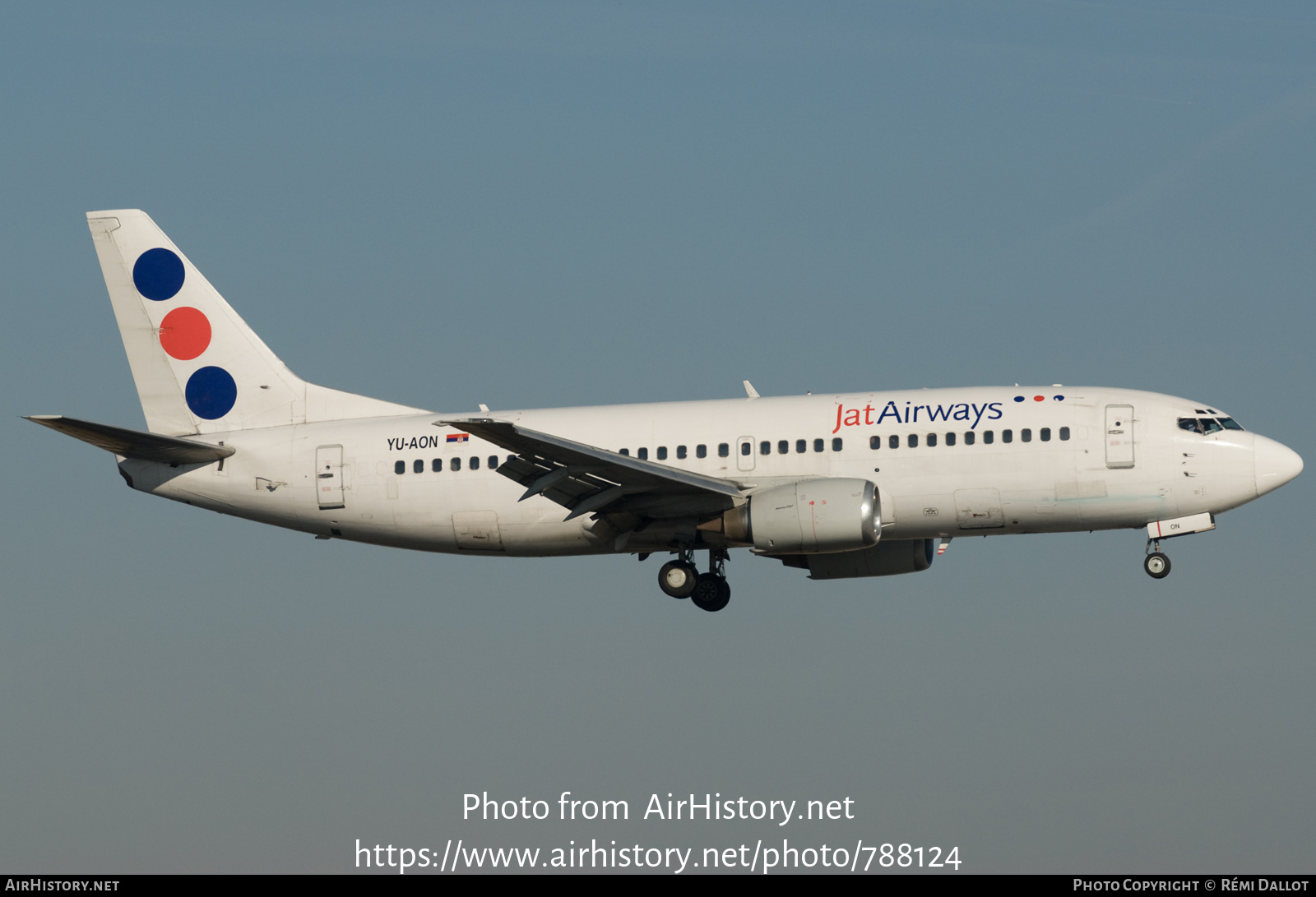 Aircraft Photo of YU-AON | Boeing 737-3Q4 | Jat Airways | AirHistory.net #788124