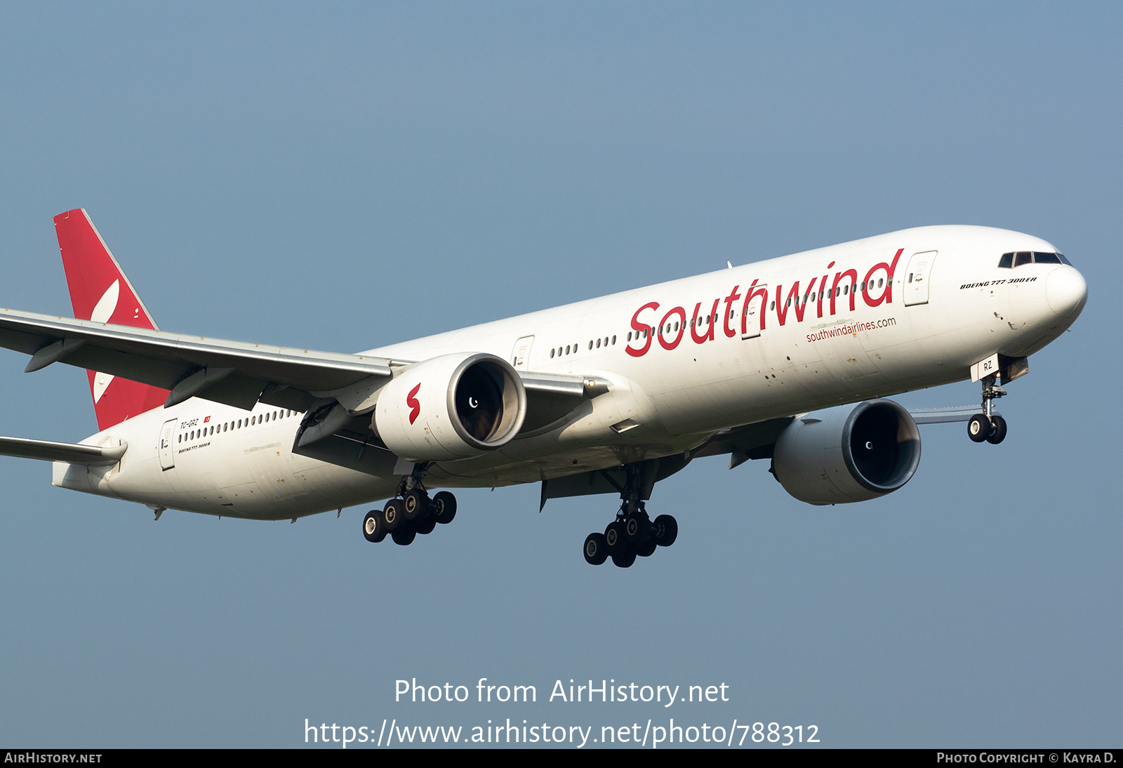 Aircraft Photo of TC-GRZ | Boeing 777-31H/ER | Southwind Airlines | AirHistory.net #788312