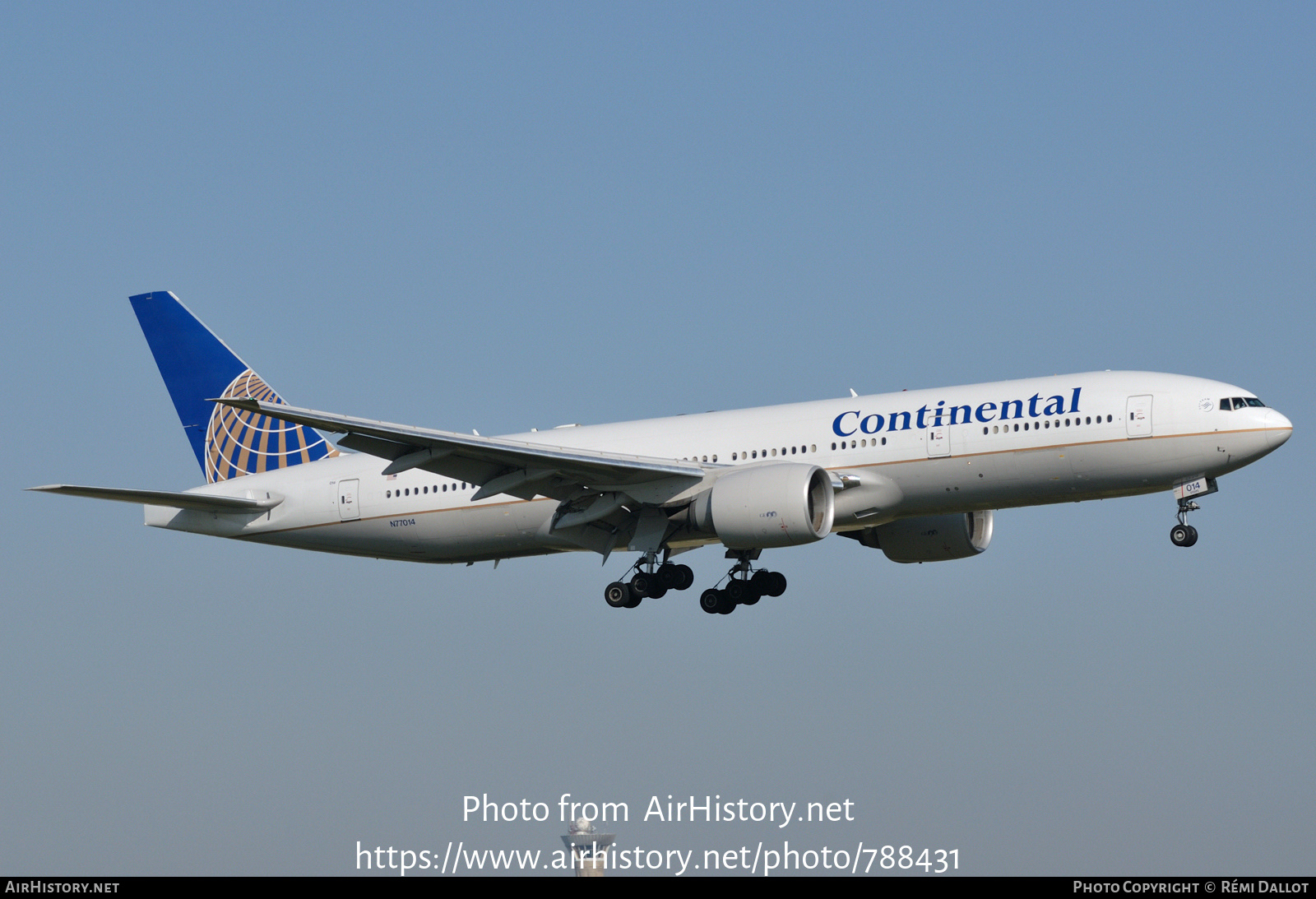 Aircraft Photo of N77014 | Boeing 777-224/ER | Continental Airlines | AirHistory.net #788431