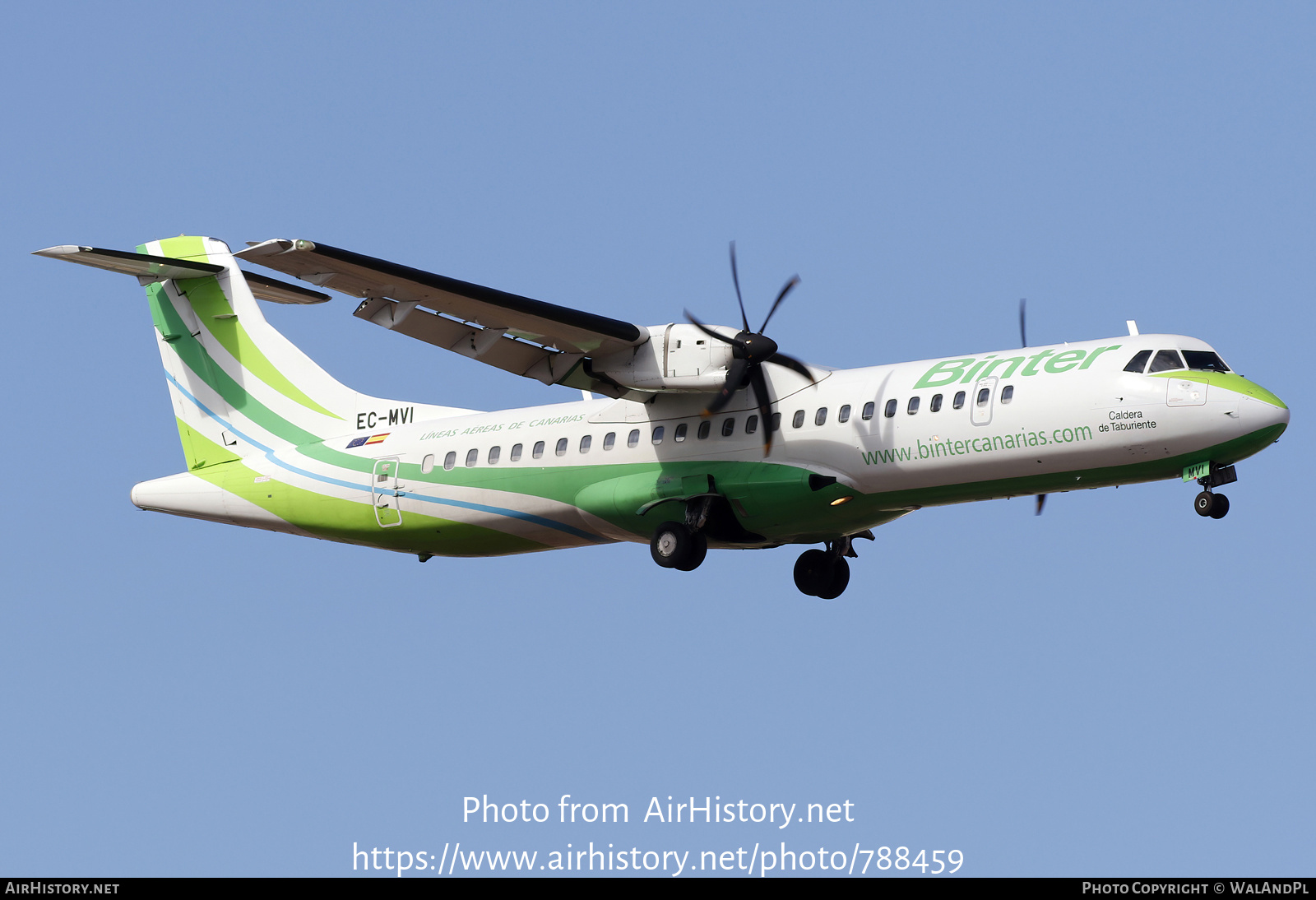 Aircraft Photo of EC-MVI | ATR ATR-72-600 (ATR-72-212A) | Binter Canarias | AirHistory.net #788459