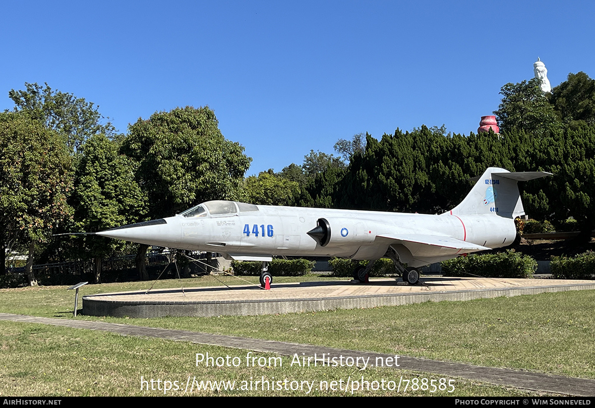 Aircraft Photo of 4416 / 62-12349 | Lockheed F-104G Starfighter | Taiwan - Air Force | AirHistory.net #788585