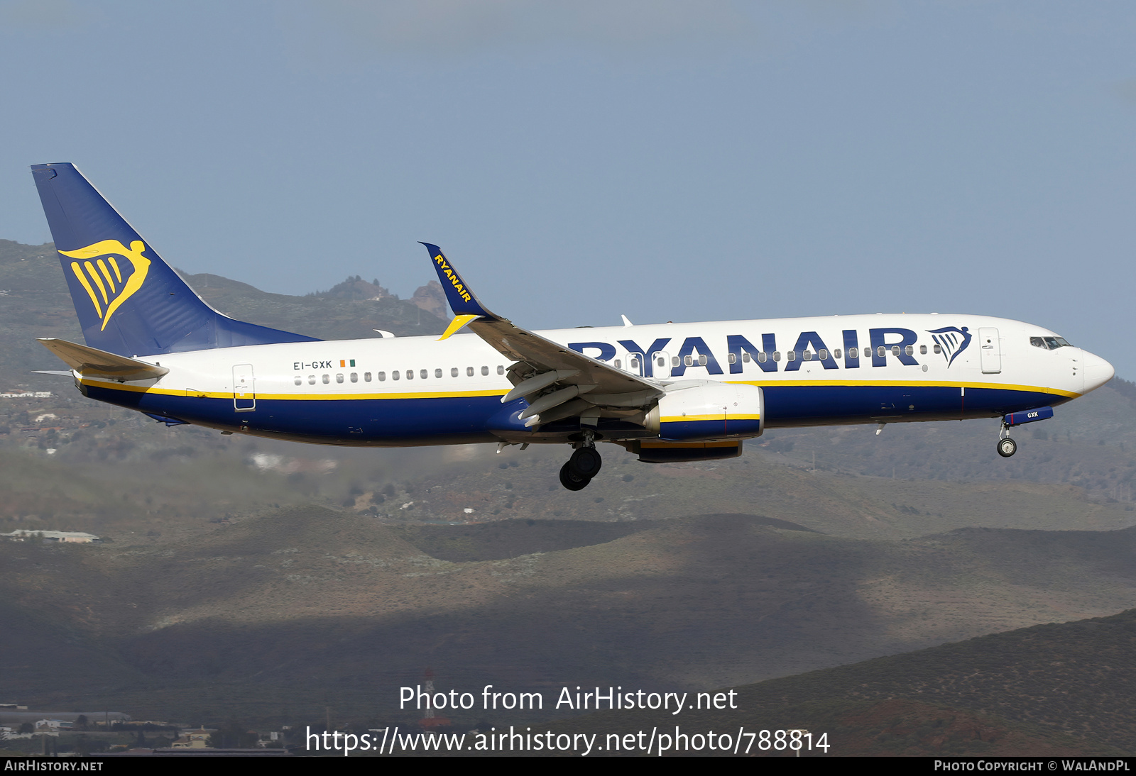 Aircraft Photo of EI-GXK | Boeing 737-8AS | Ryanair | AirHistory.net #788814