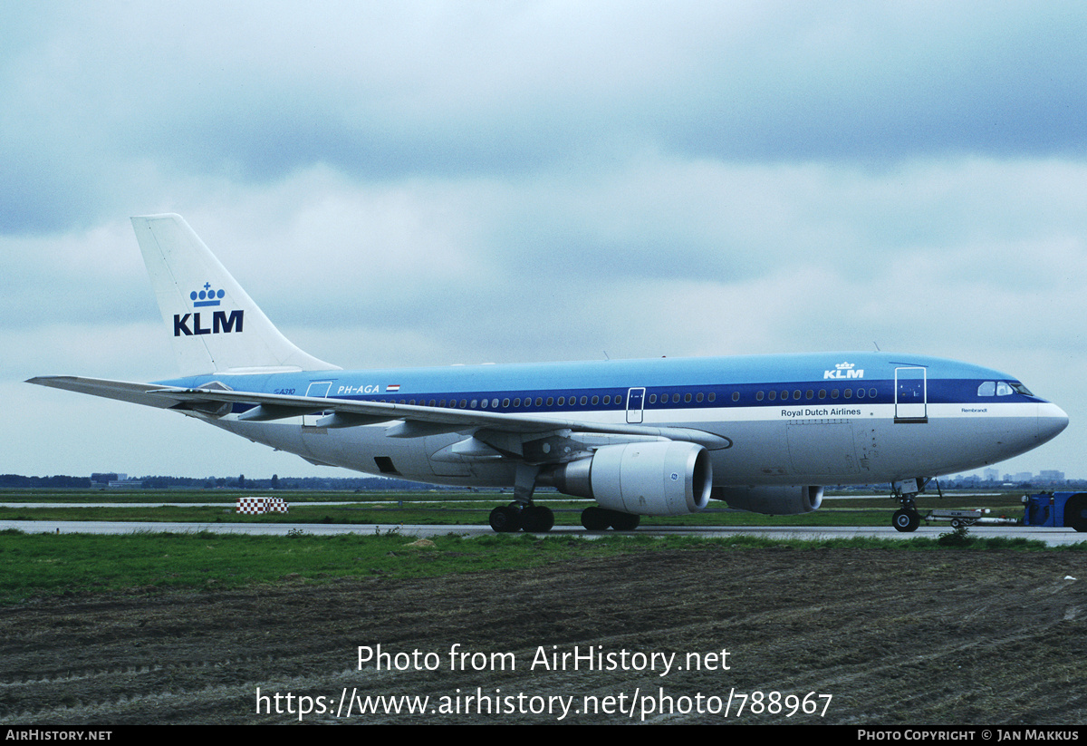 Aircraft Photo of PH-AGA | Airbus A310-203 | KLM - Royal Dutch Airlines | AirHistory.net #788967