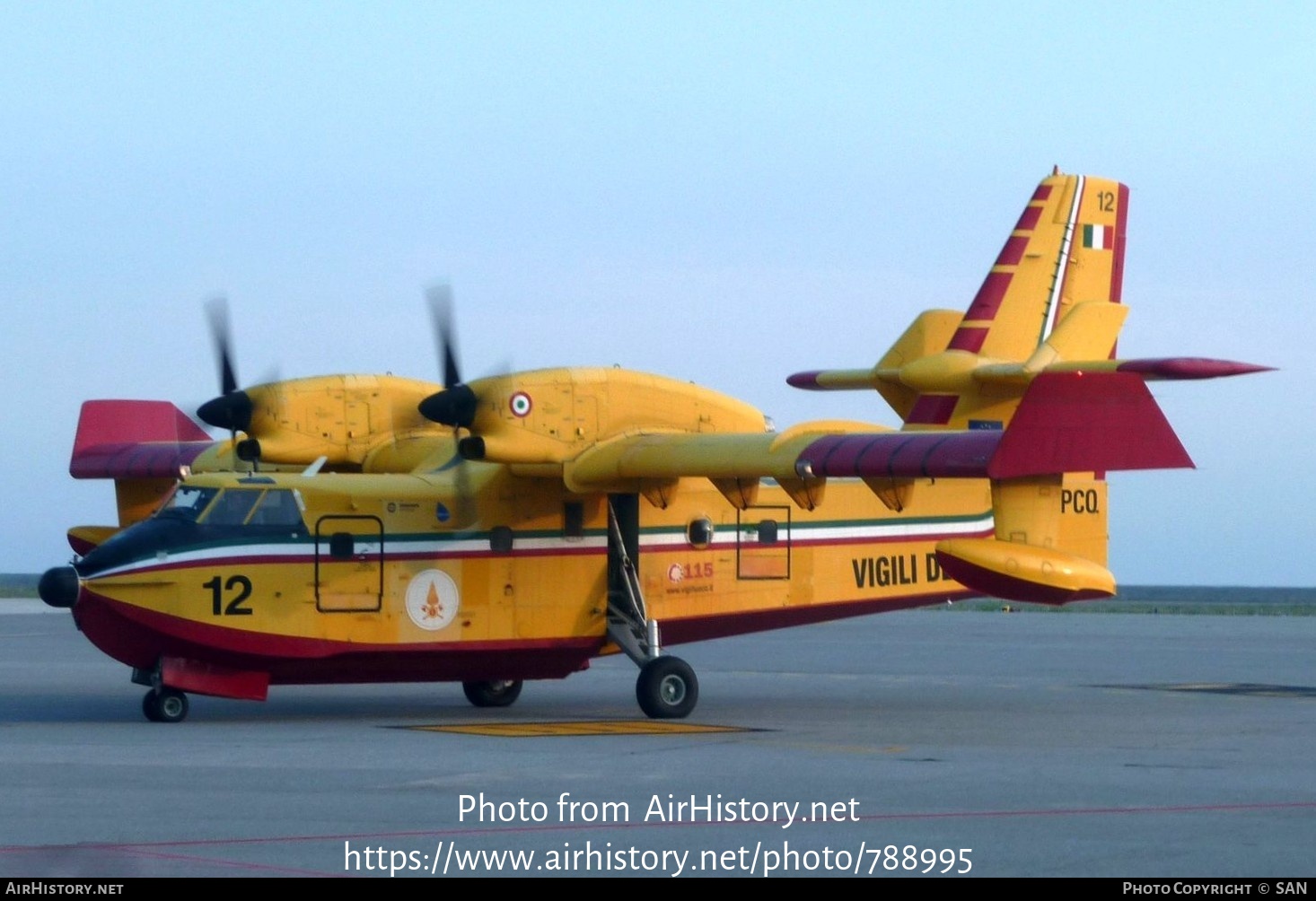 Aircraft Photo of I-DPCQ | Canadair CL-415 (CL-215-6B11) | Italy - Vigili del Fuoco | AirHistory.net #788995