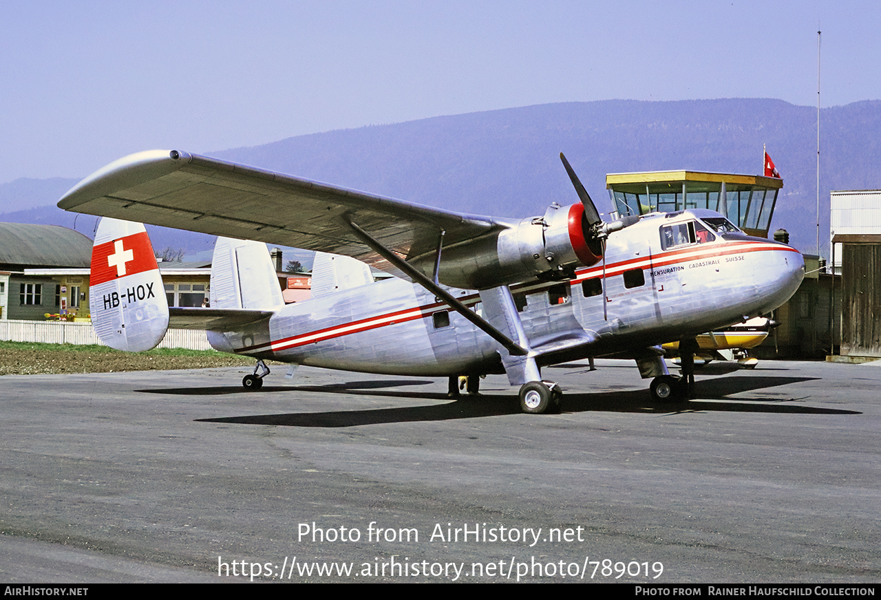 Aircraft Photo of HB-HOX | Scottish Aviation Twin Pioneer Series 1 | Schweizerische Grundbuchvermessung / Mensuration Cadastrale Suisse | AirHistory.net #789019