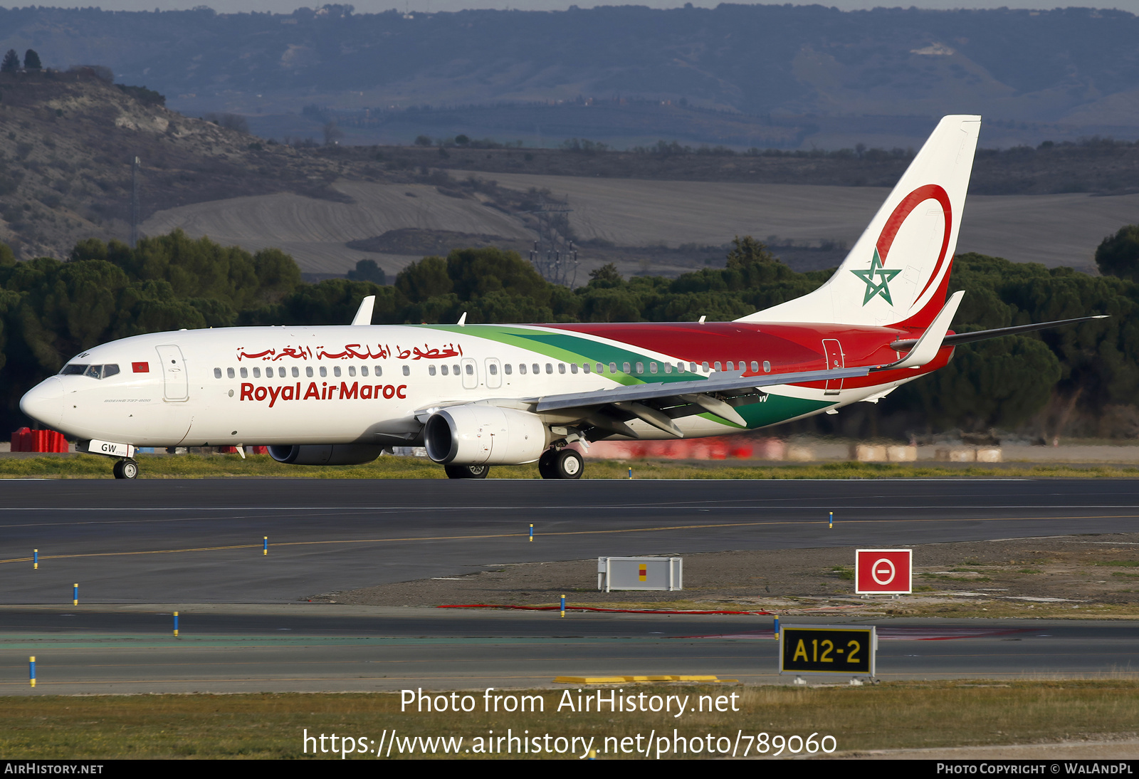 Aircraft Photo of CN-RGW | Boeing 737-800 | Royal Air Maroc - RAM | AirHistory.net #789060