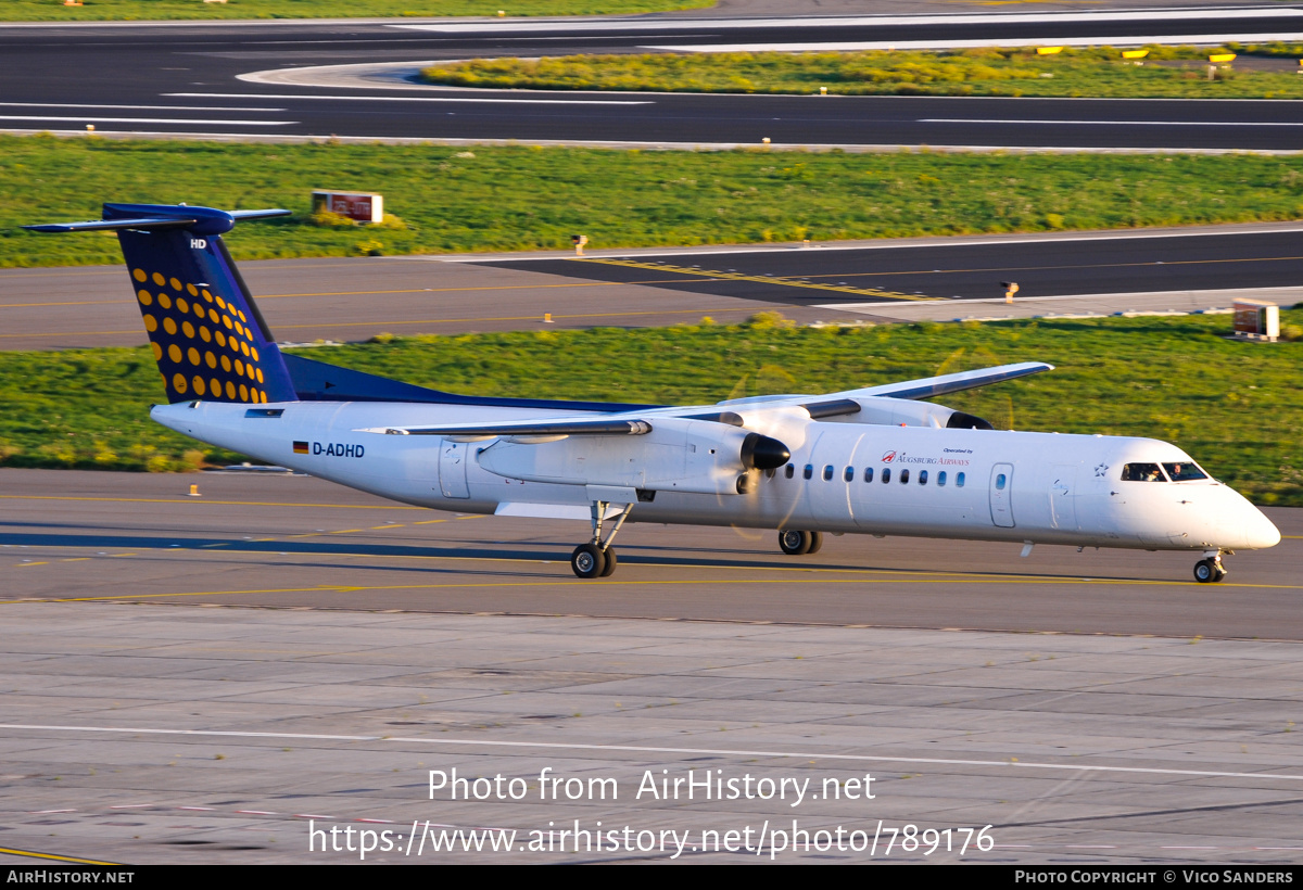 Aircraft Photo of D-ADHD | Bombardier DHC-8-402 Dash 8 | Augsburg Airways | AirHistory.net #789176