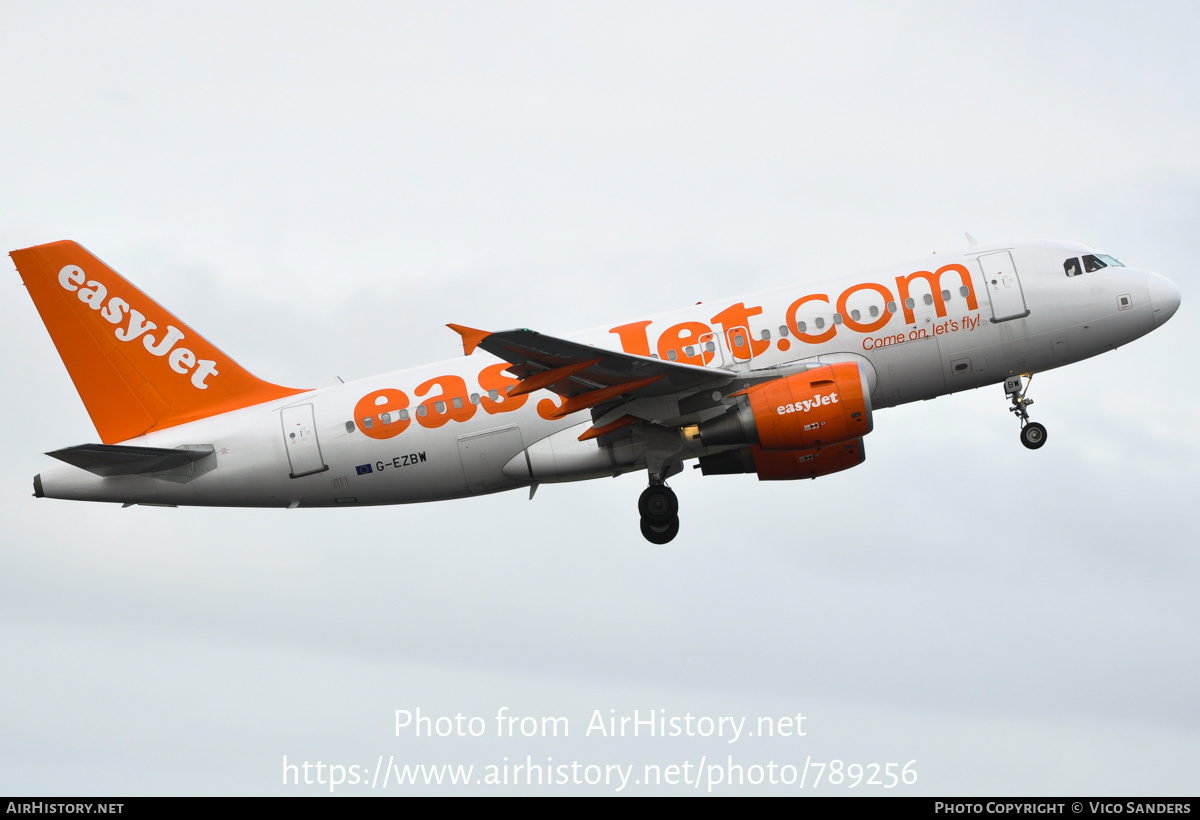 Aircraft Photo of G-EZBW | Airbus A319-111 | EasyJet | AirHistory.net #789256