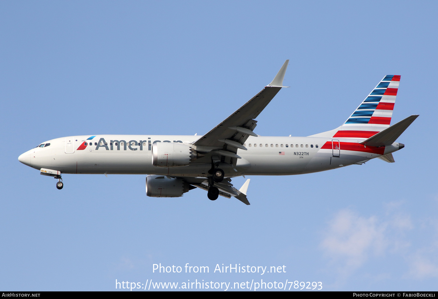 Aircraft Photo of N322TH | Boeing 737-8 Max 8 | American Airlines | AirHistory.net #789293