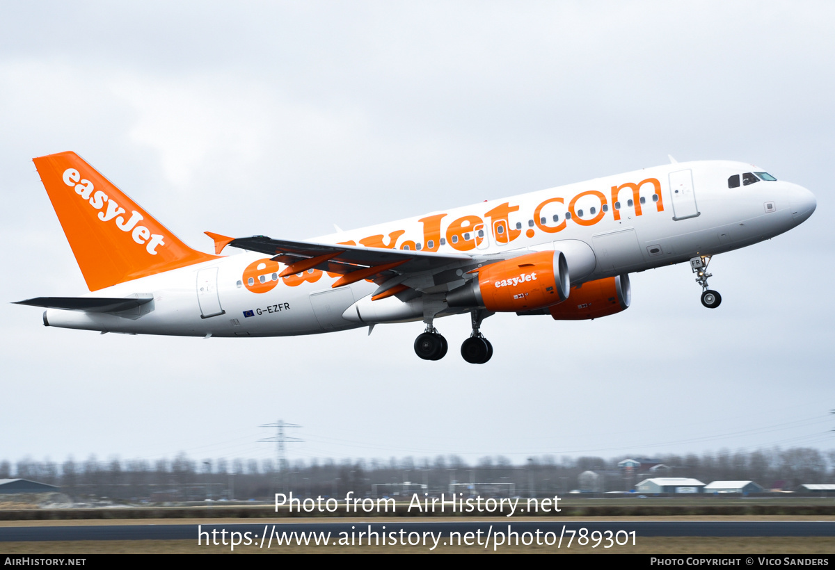 Aircraft Photo of G-EZFR | Airbus A319-111 | EasyJet | AirHistory.net #789301