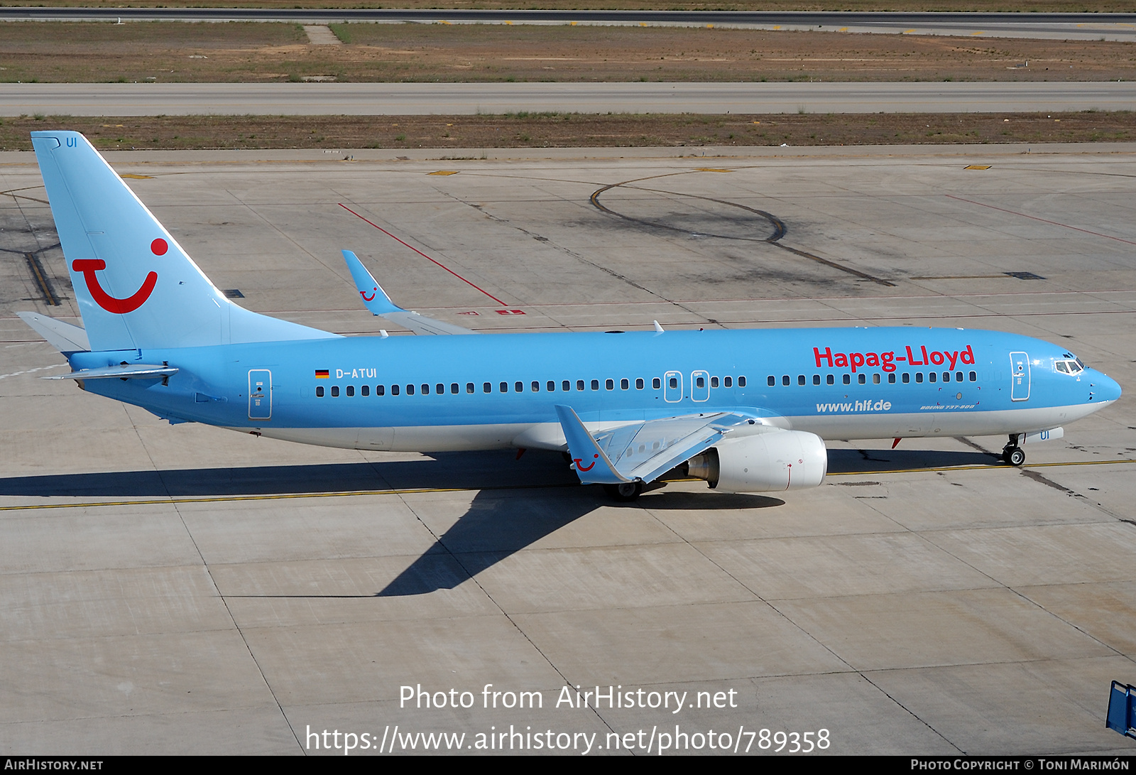 Aircraft Photo of D-ATUI | Boeing 737-86Q | Hapag-Lloyd | AirHistory.net #789358