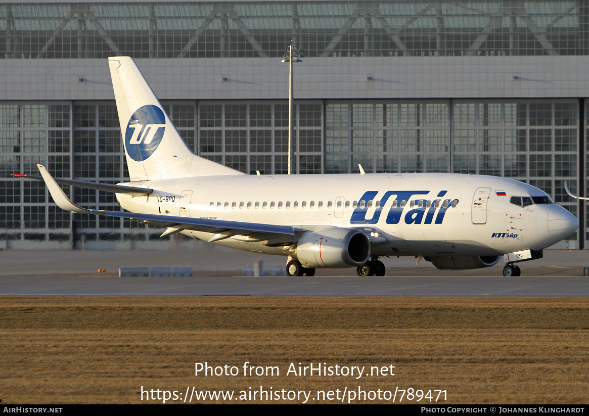 Aircraft Photo of VQ-BPQ | Boeing 737-524 | UTair | AirHistory.net #789471