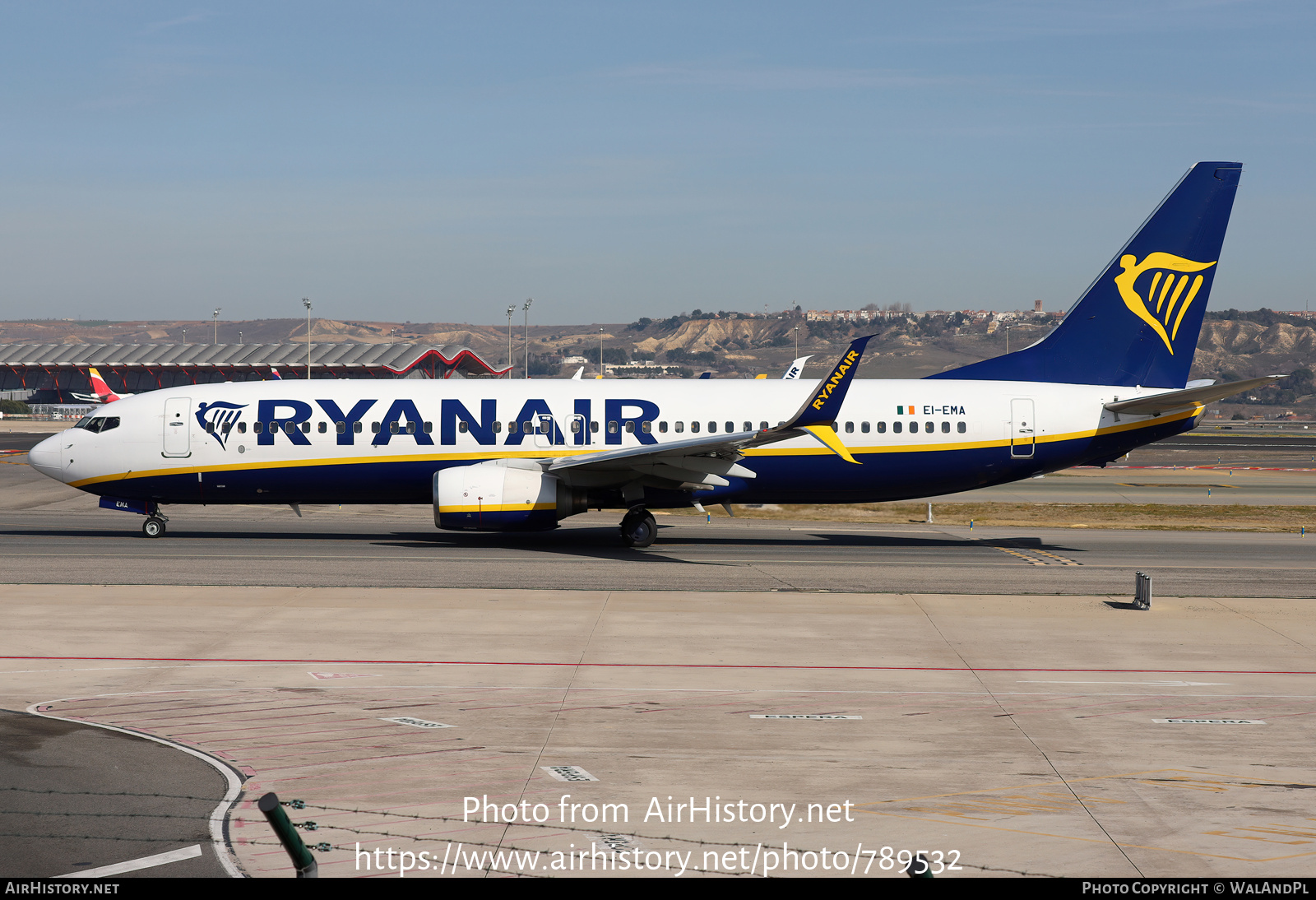 Aircraft Photo of EI-EMA | Boeing 737-8AS | Ryanair | AirHistory.net #789532