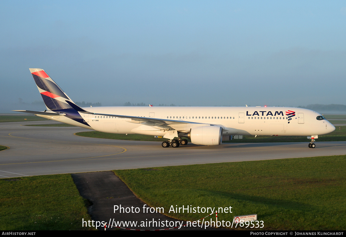 Aircraft Photo of A7-AMA | Airbus A350-941 | LATAM Airlines | AirHistory.net #789533