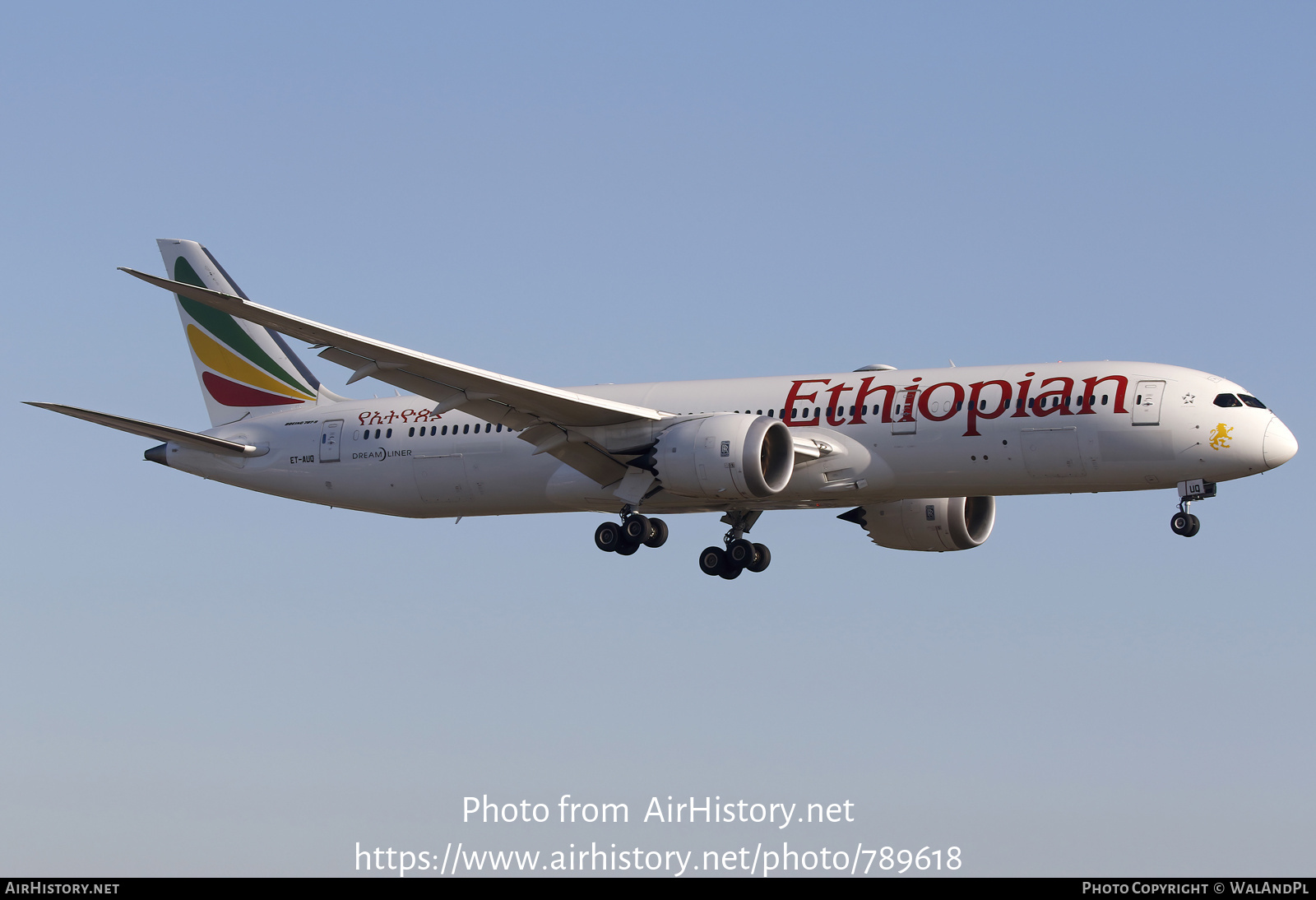 Aircraft Photo of ET-AUQ | Boeing 787-9 Dreamliner | Ethiopian Airlines | AirHistory.net #789618