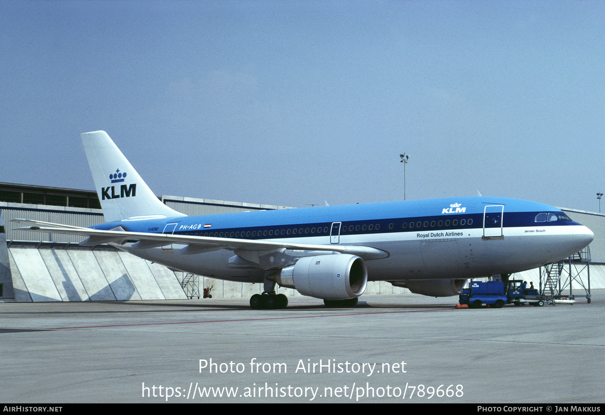 Aircraft Photo of PH-AGB | Airbus A310-203 | KLM - Royal Dutch Airlines | AirHistory.net #789668