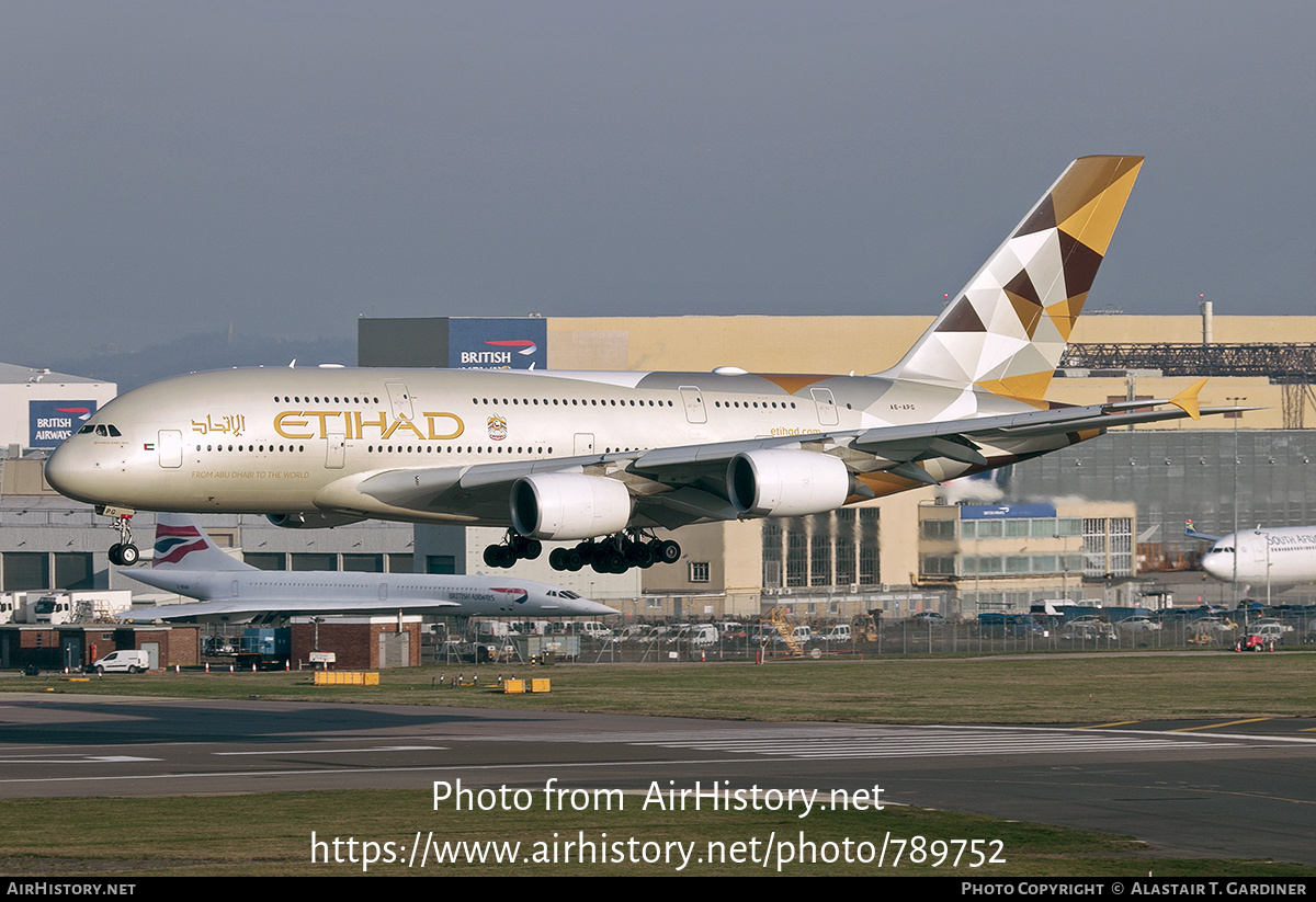 Aircraft Photo of A6-APG | Airbus A380-861 | Etihad Airways | AirHistory.net #789752