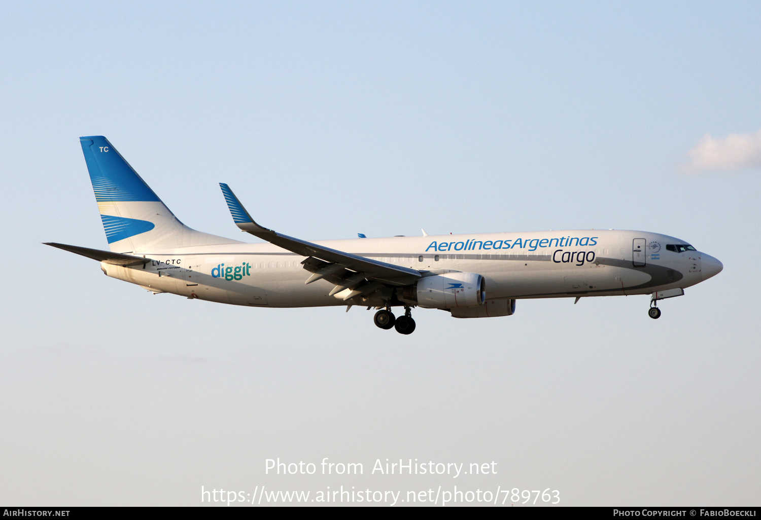 Aircraft Photo of LV-CTC | Boeing 737-86J(SF) | Aerolíneas Argentinas Cargo | AirHistory.net #789763