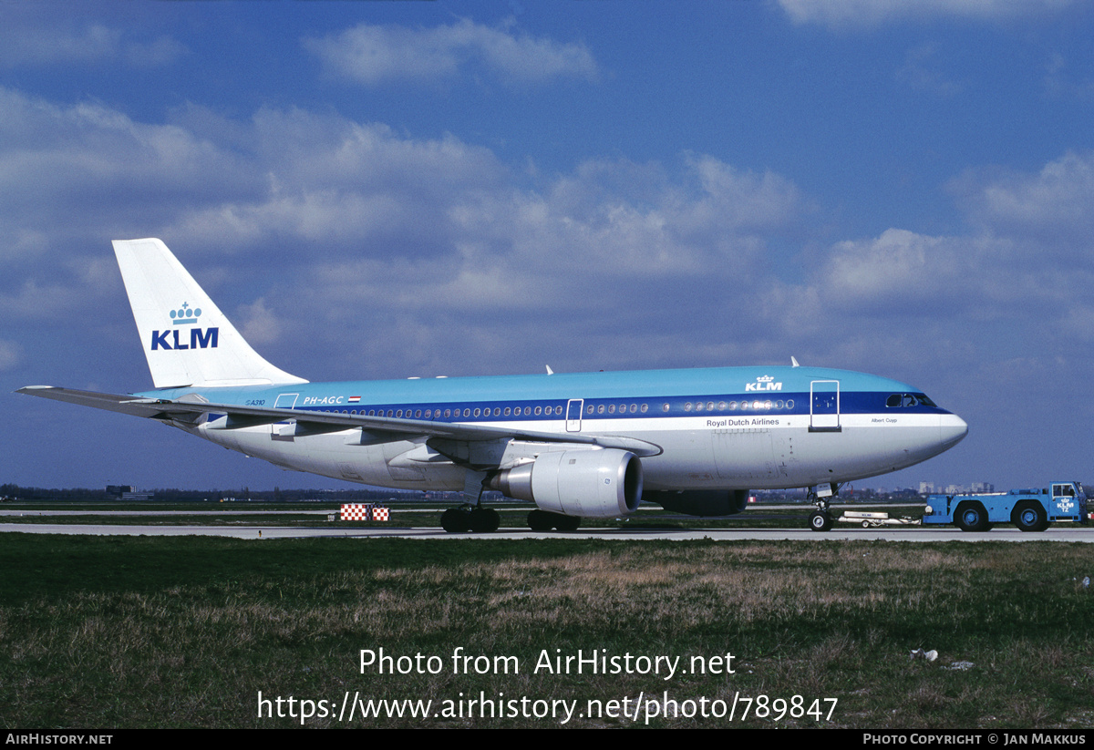 Aircraft Photo of PH-AGC | Airbus A310-203 | KLM - Royal Dutch Airlines | AirHistory.net #789847